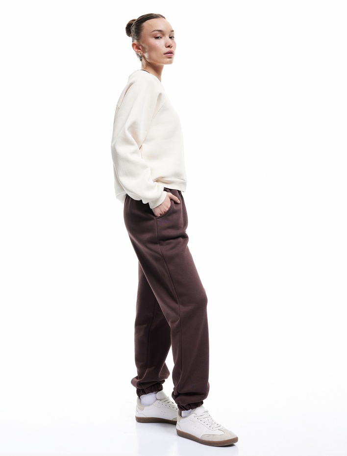  Üç İplik Şardonlu Cepli Jogger Eşofman Altı