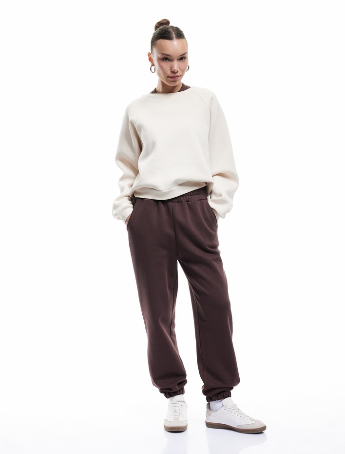  Üç İplik Şardonlu Cepli Jogger Eşofman Altı