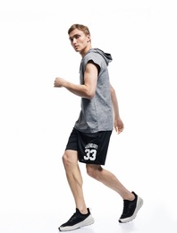Baskılı Cep Detaylı Beli Lastikli Oversize Spor Şort