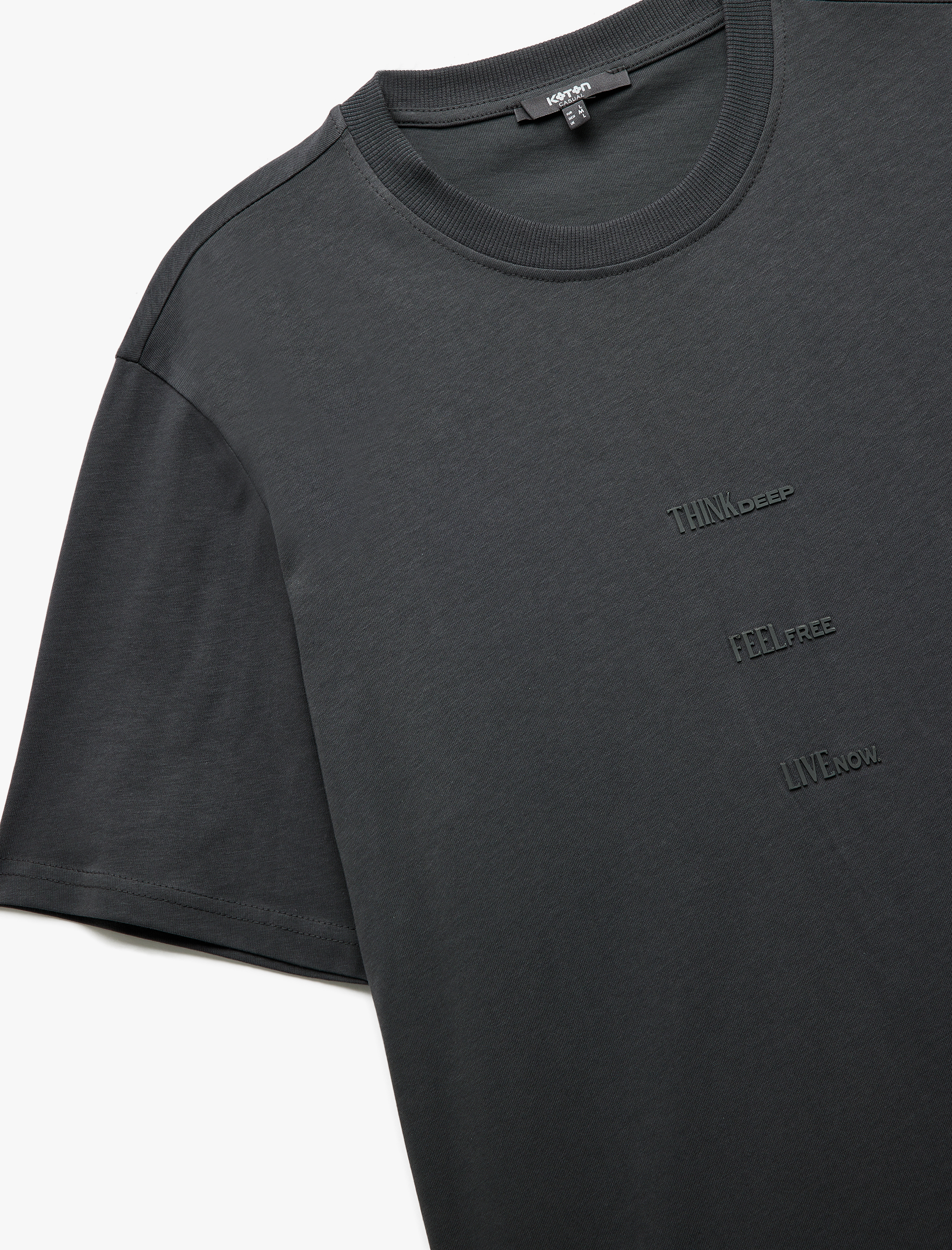   Baskılı Pamuklu Kısa Kollu Regular Fit Bisiklet Yaka Tişört