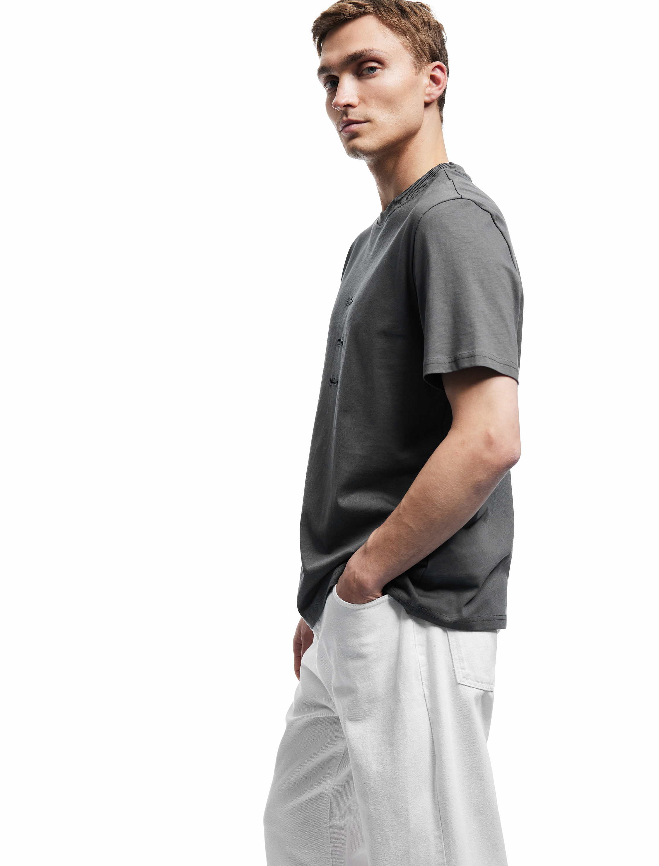   Baskılı Pamuklu Kısa Kollu Regular Fit Bisiklet Yaka Tişört