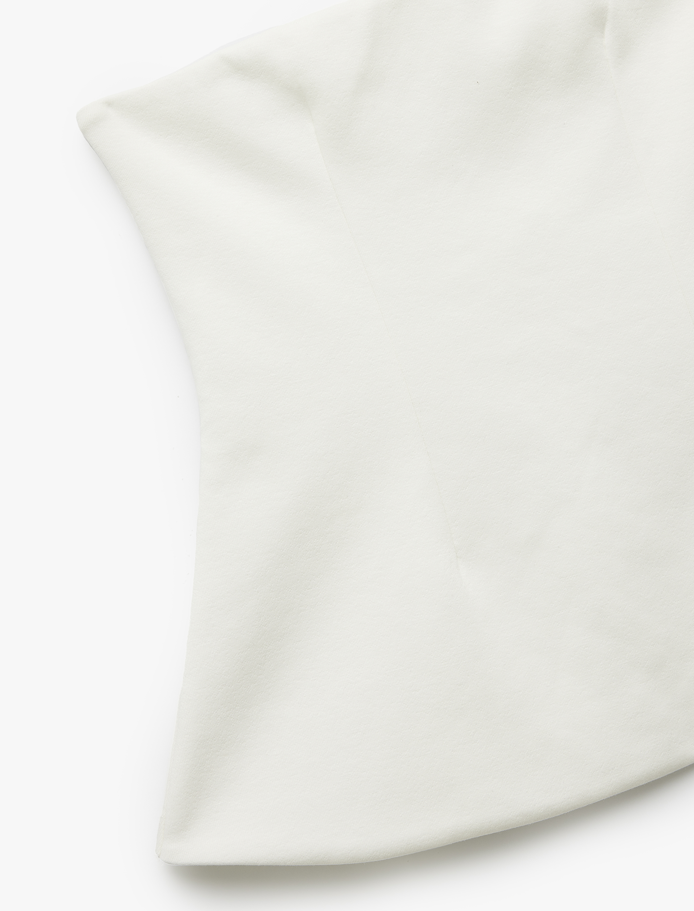   Pamuklu Kolsuz Slim Fit Peplum Straplez Bluz