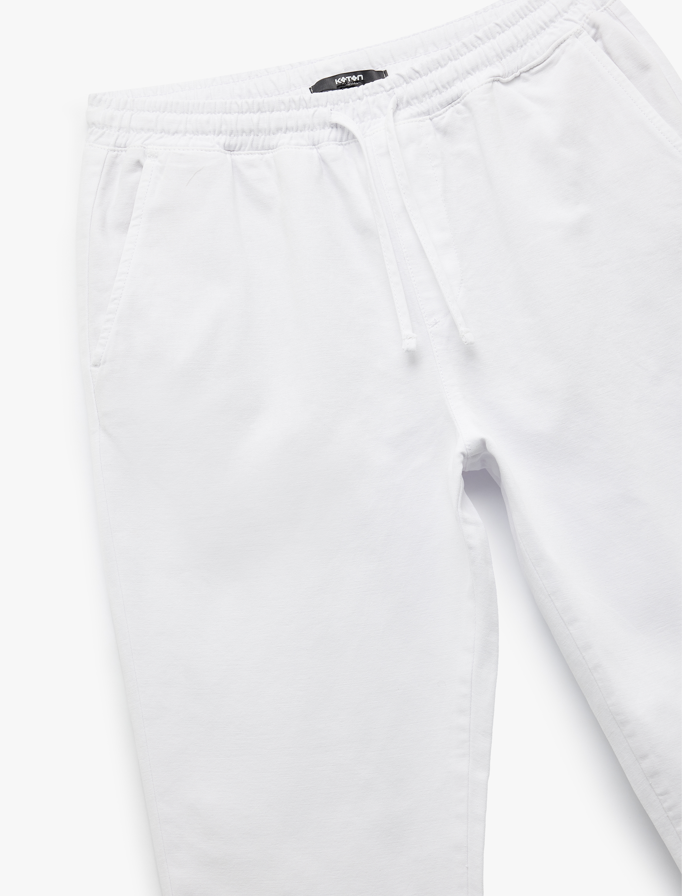   Beli Bağcıklı Pamuklu Cep Detaylı Kanvas Chino Pantolon