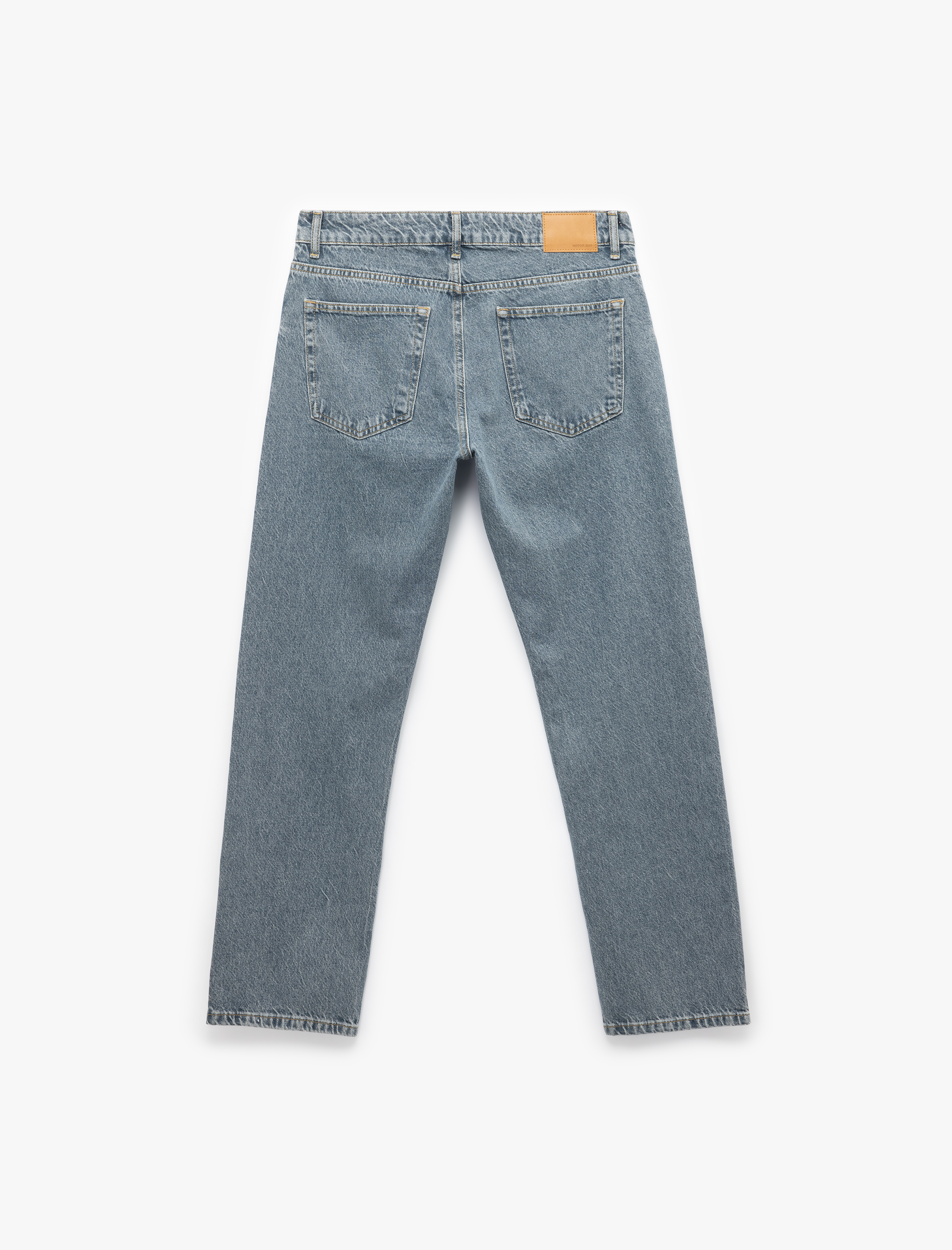  Normal Bel Pamuklu Cep Detaylı Straight Fit Jean Pantolon - Mark Jean