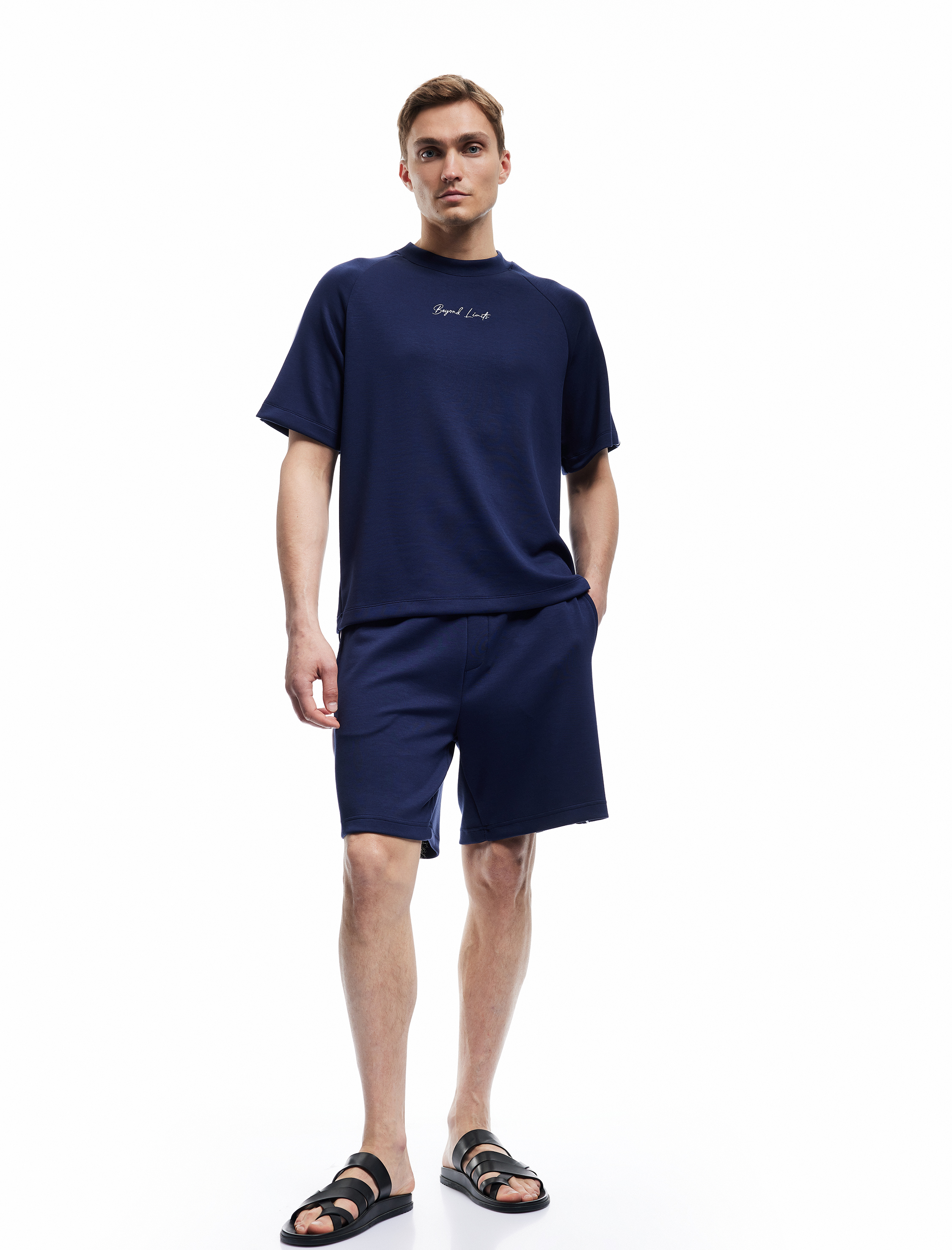   Viskon Karışımlı Cep Detaylı Biyeli Scuba Kumaş Beli Bağcıklı Bermuda Şort