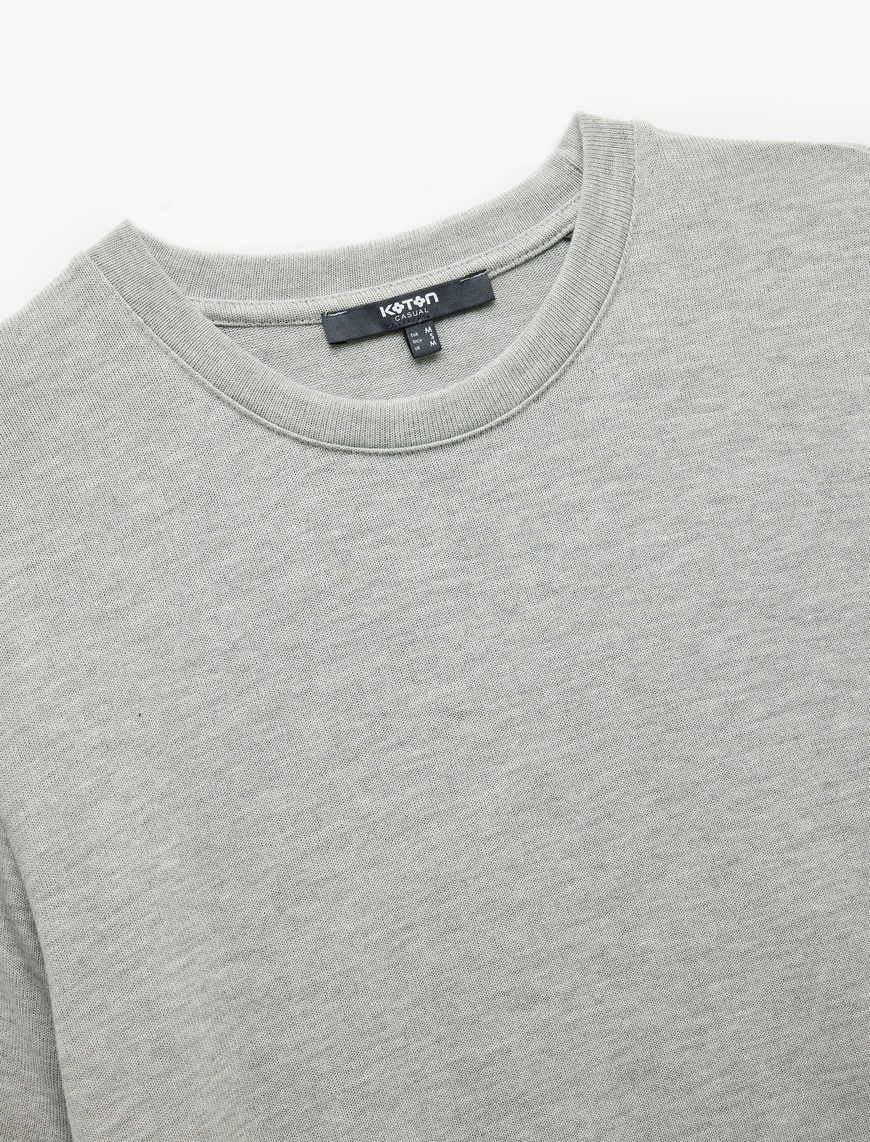   Kısa Kollu Bisiklet Yaka Basic Slim Fit Tişört