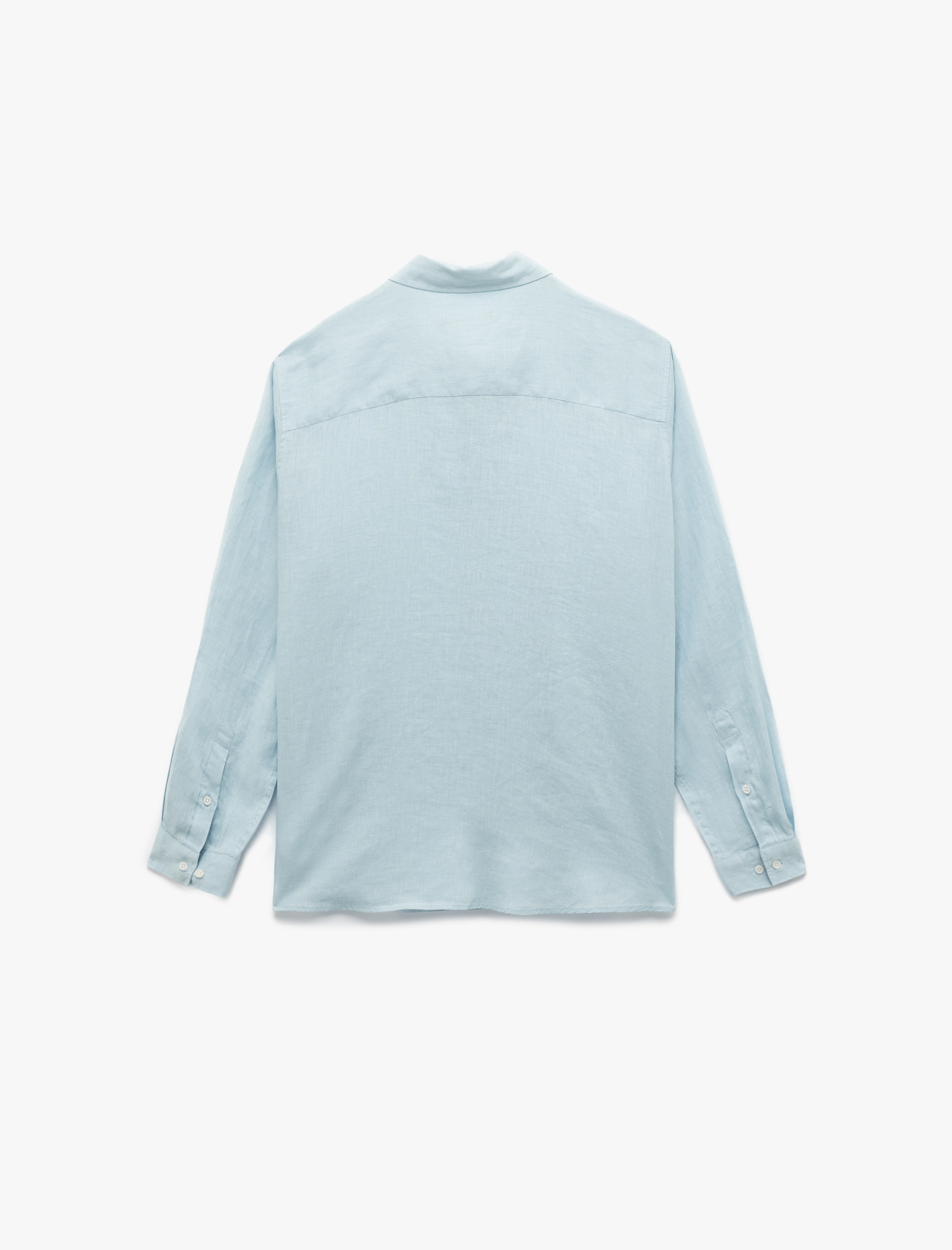   Klasik Yaka Regular Fit Uzun Kollu Keten Gömlek