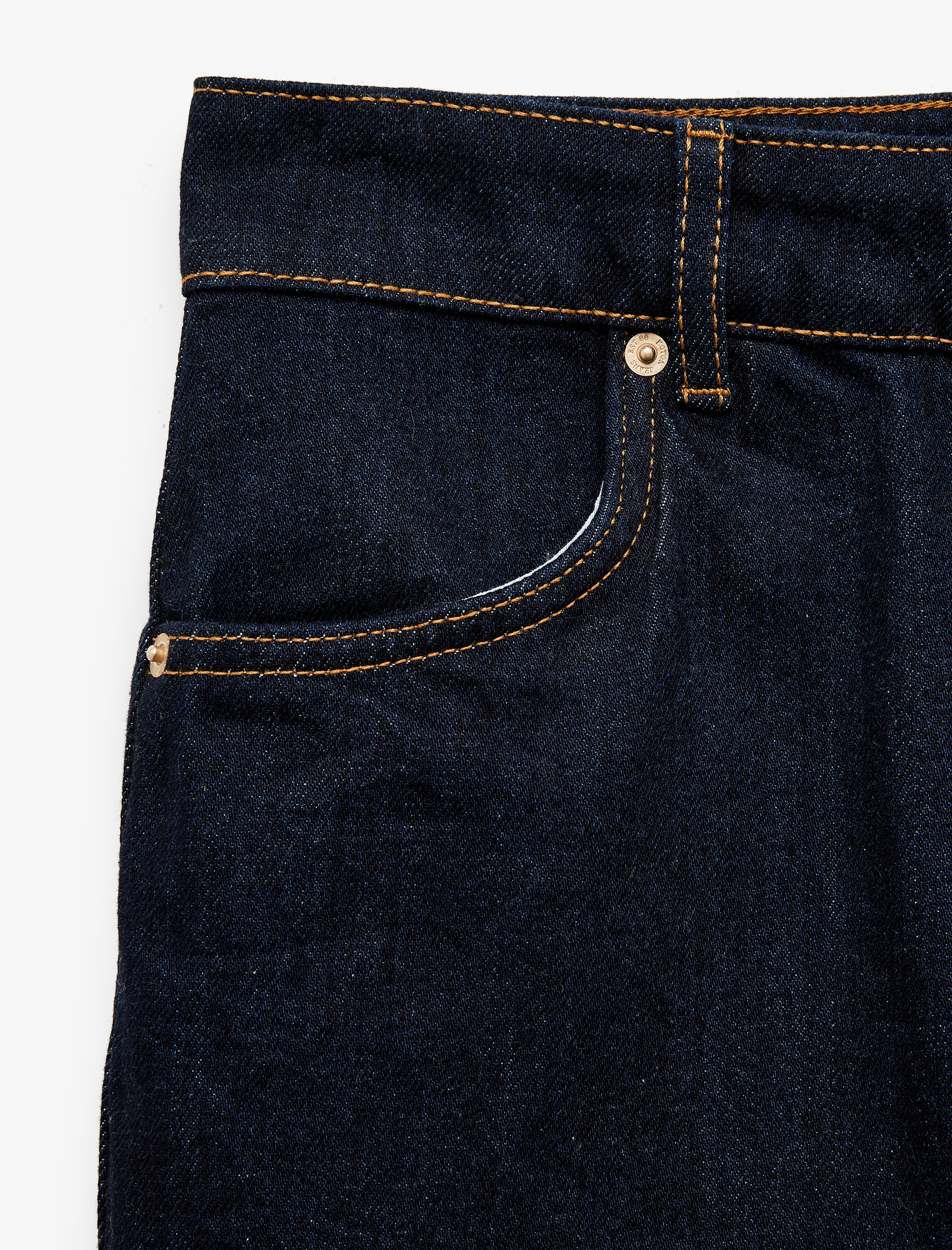   Pamuklu Düğme Detaylı Cepli Asimetrik Denim Mini Şort Etek