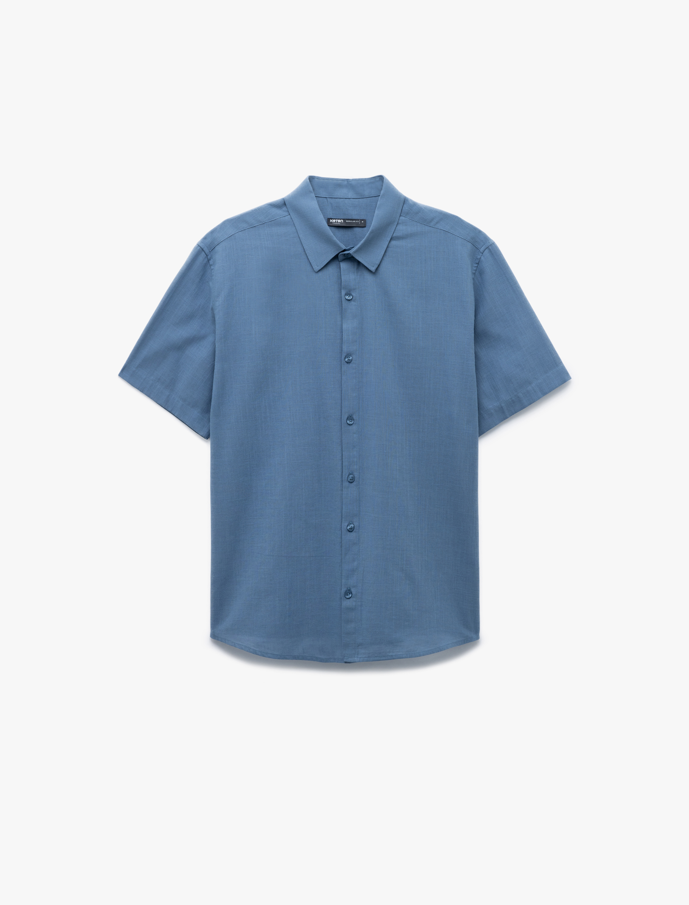   Kısa Kollu Pamuklu Regular Fit Klasik Gömlek