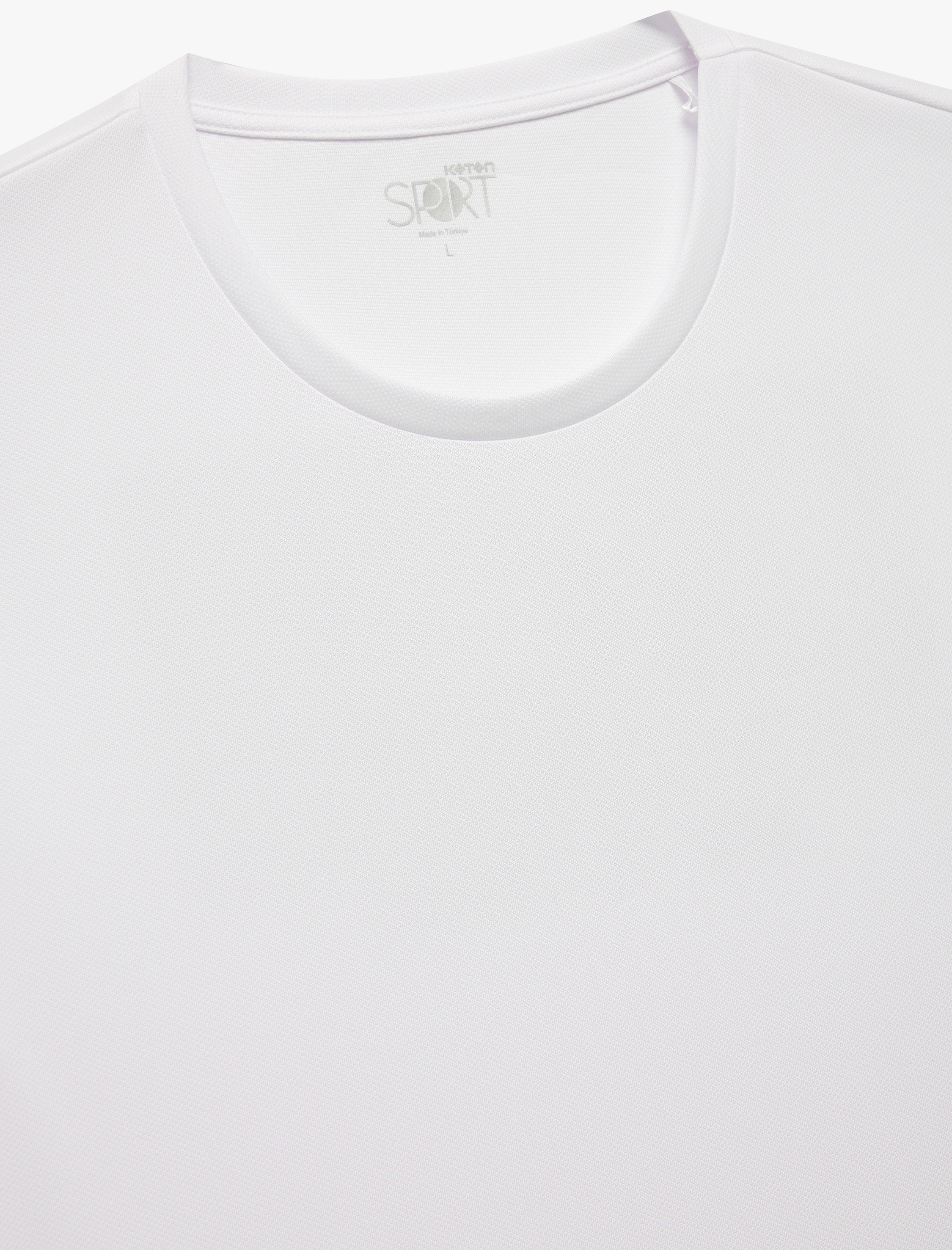   Kısa Kollu Regular Fit Bisiklet Yaka Arkası Baskılı Spor Tişört