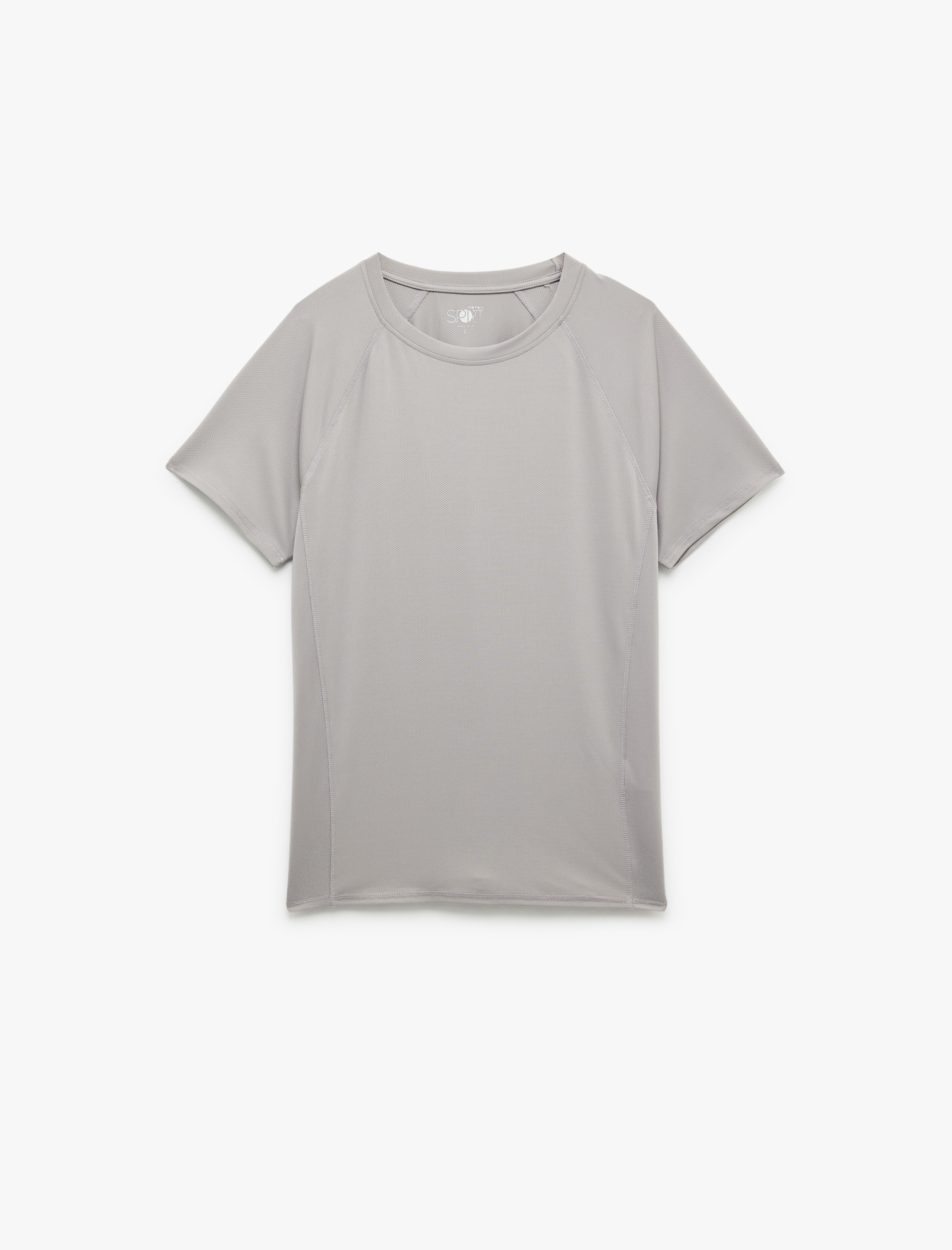   Kısa Kollu Bisiklet Yaka Dikiş Detaylı Oversize Spor Tişört