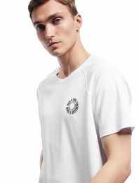 Kısa Kollu Regular Fit Dikiş Detaylı Bisiklet Yaka Baskılı Spor Tişört