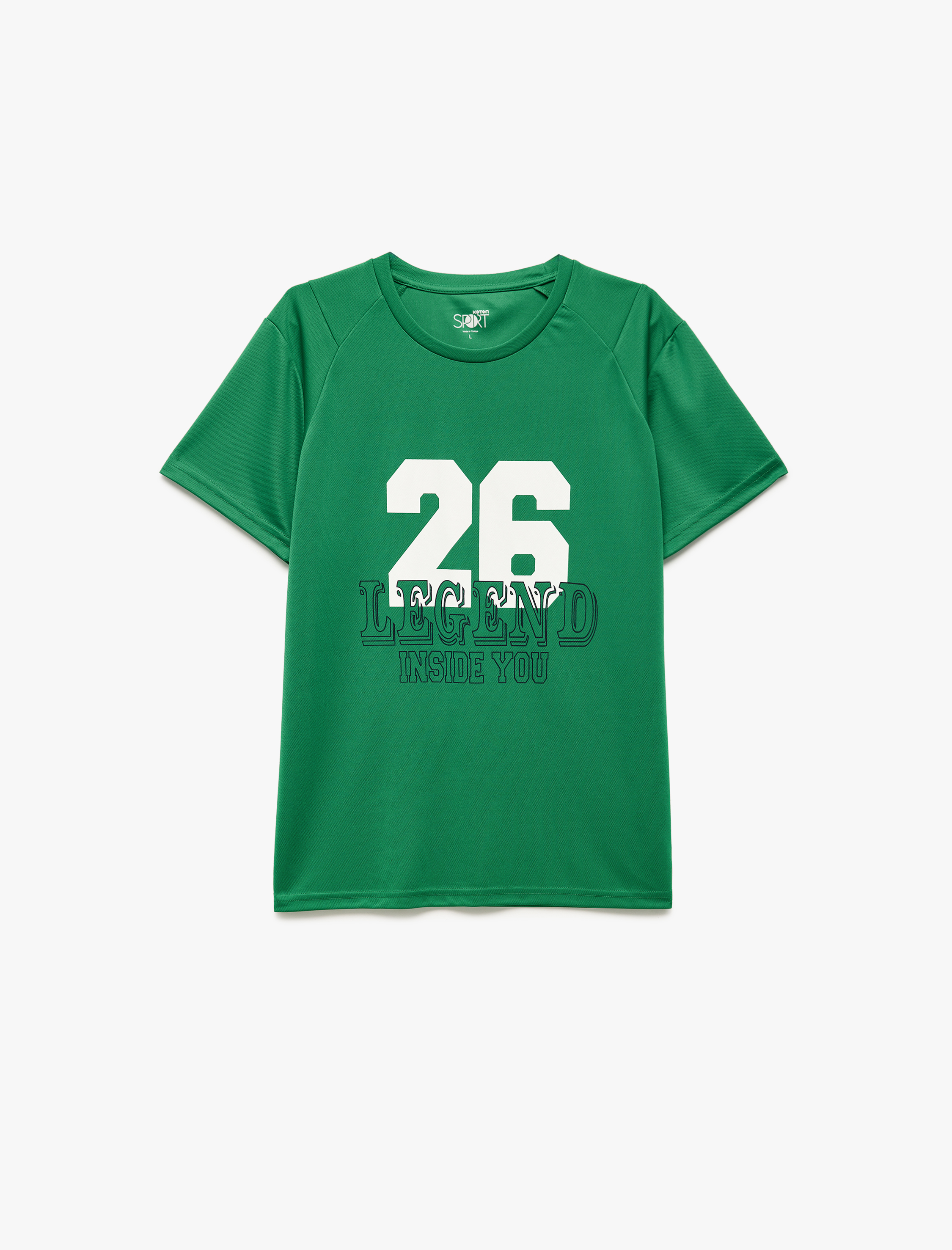   Bisiklet Yaka Kısa Kollu Baskılı Oversize Spor Tişört