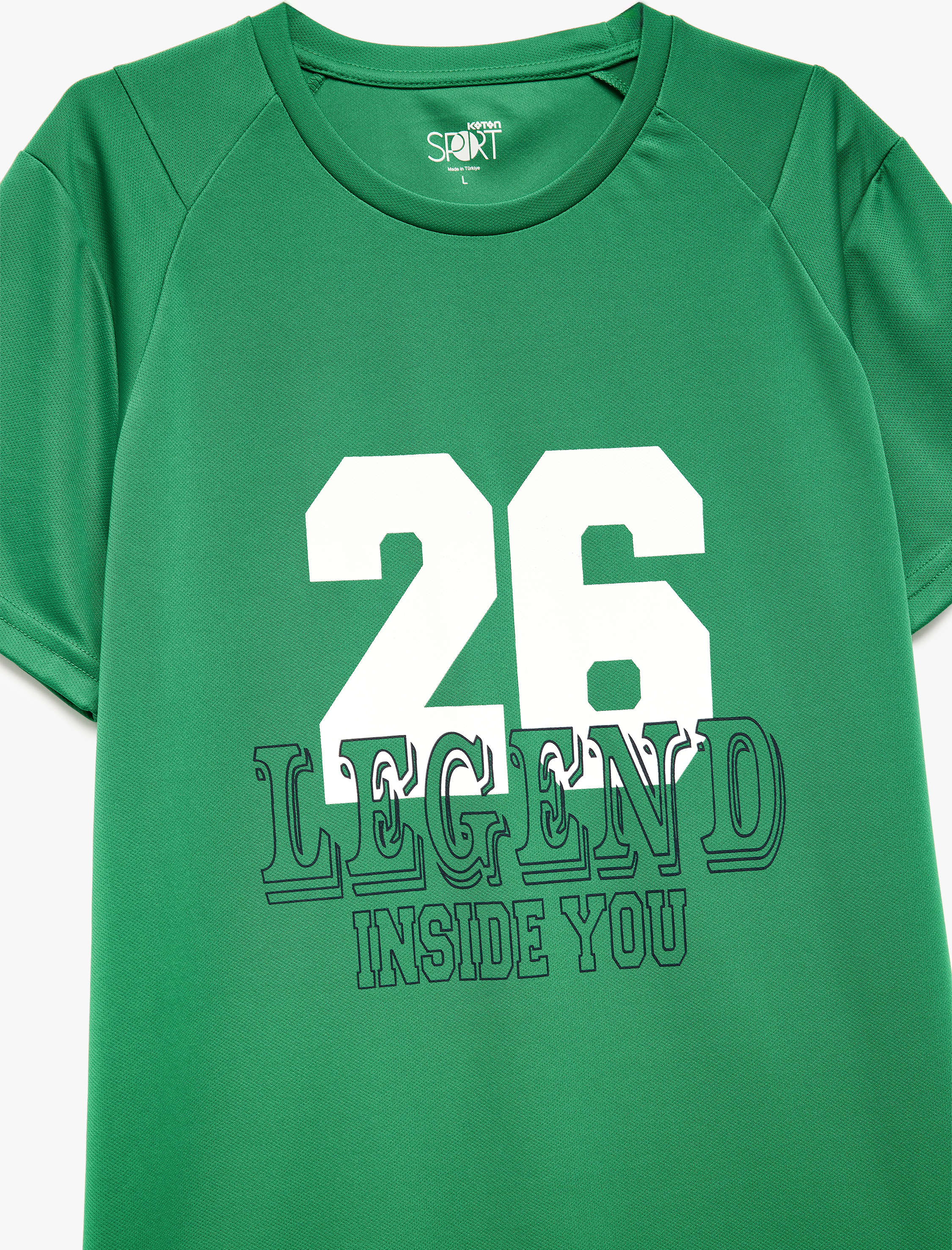   Bisiklet Yaka Kısa Kollu Baskılı Oversize Spor Tişört