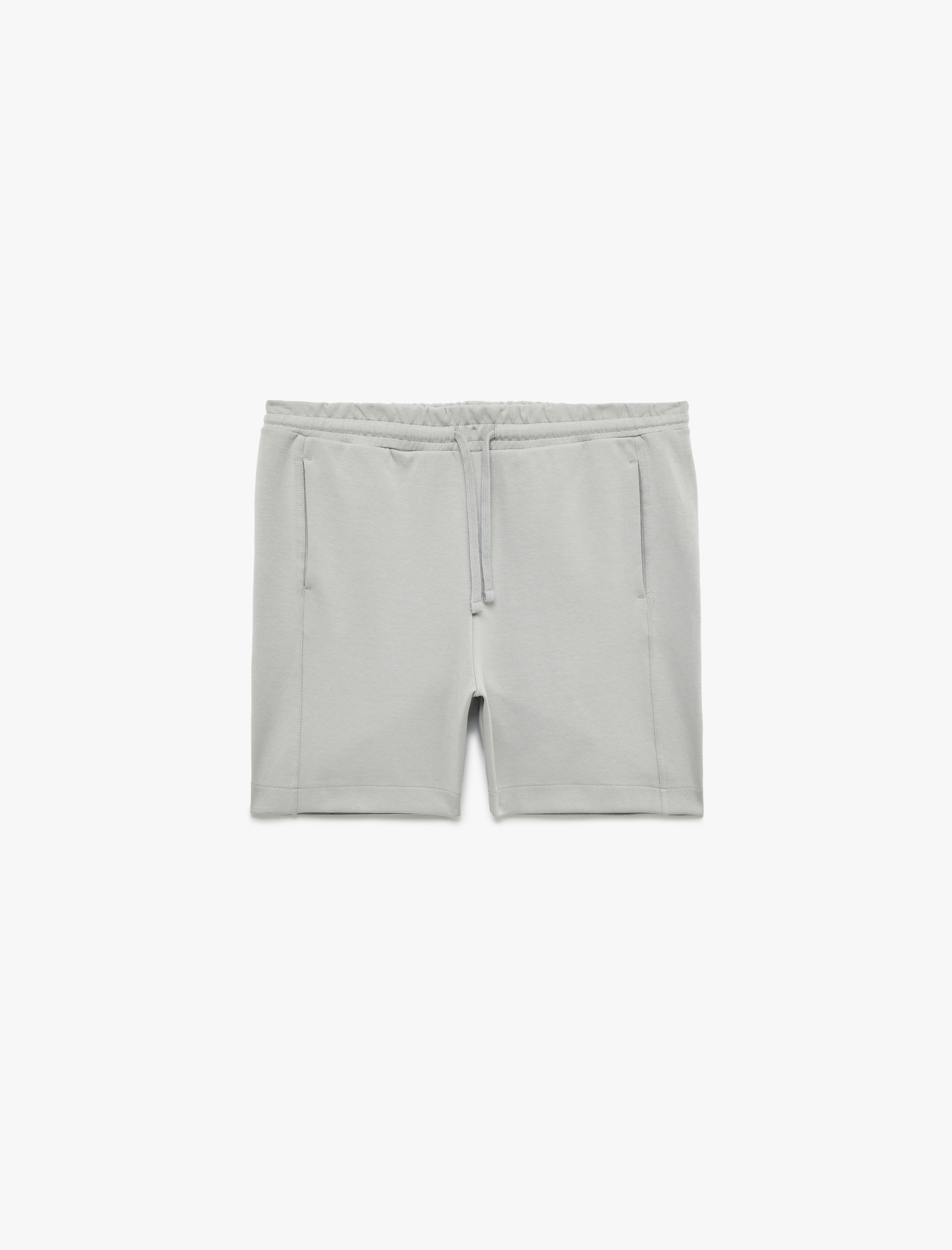   Dikiş Detaylı Cepli Pamuklu Beli Bağcıklı Kısa Şort