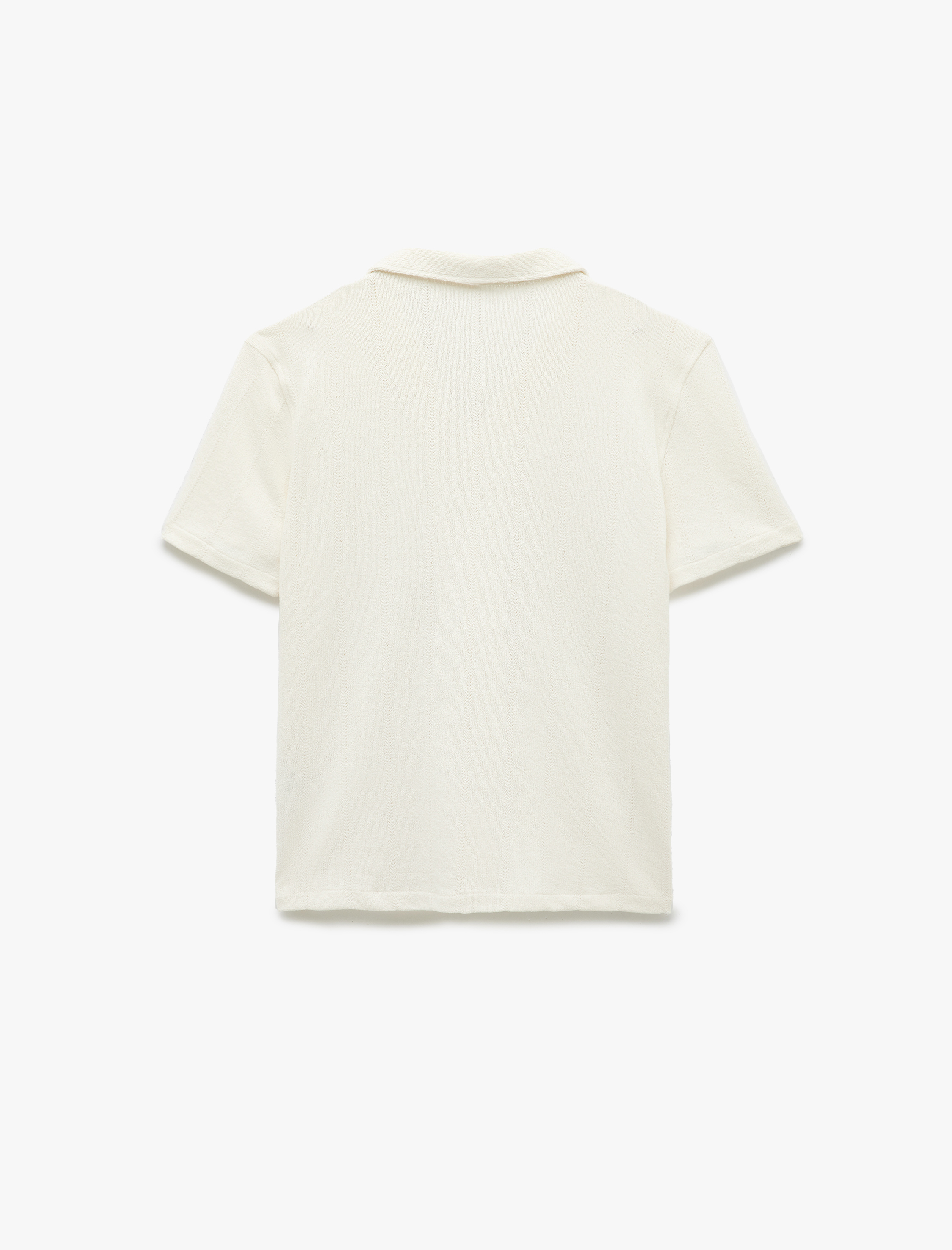   Devrik Yaka Regular Fit Havlu Kumaş Pamuklu Kısa Kollu Gömlek