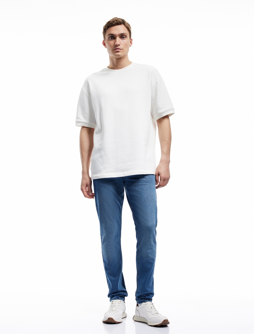   Normal Bel Pamuklu Slim Fit Jean Pantolon - Brad Jean