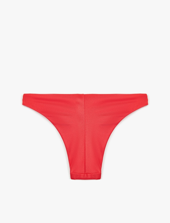  Parlak Yüksek Bel Brazilian Bikini Altı