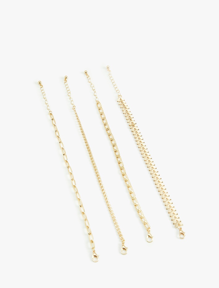 Kadın 4'lü Zincir Bileklik Seti