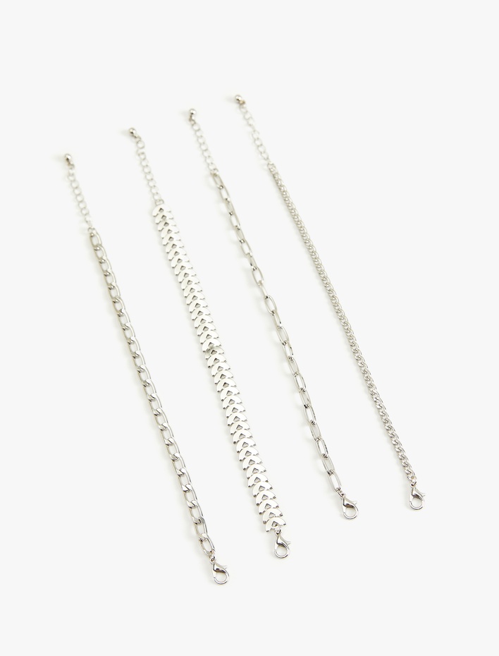 Kadın 4'lü Zincir Bileklik Seti