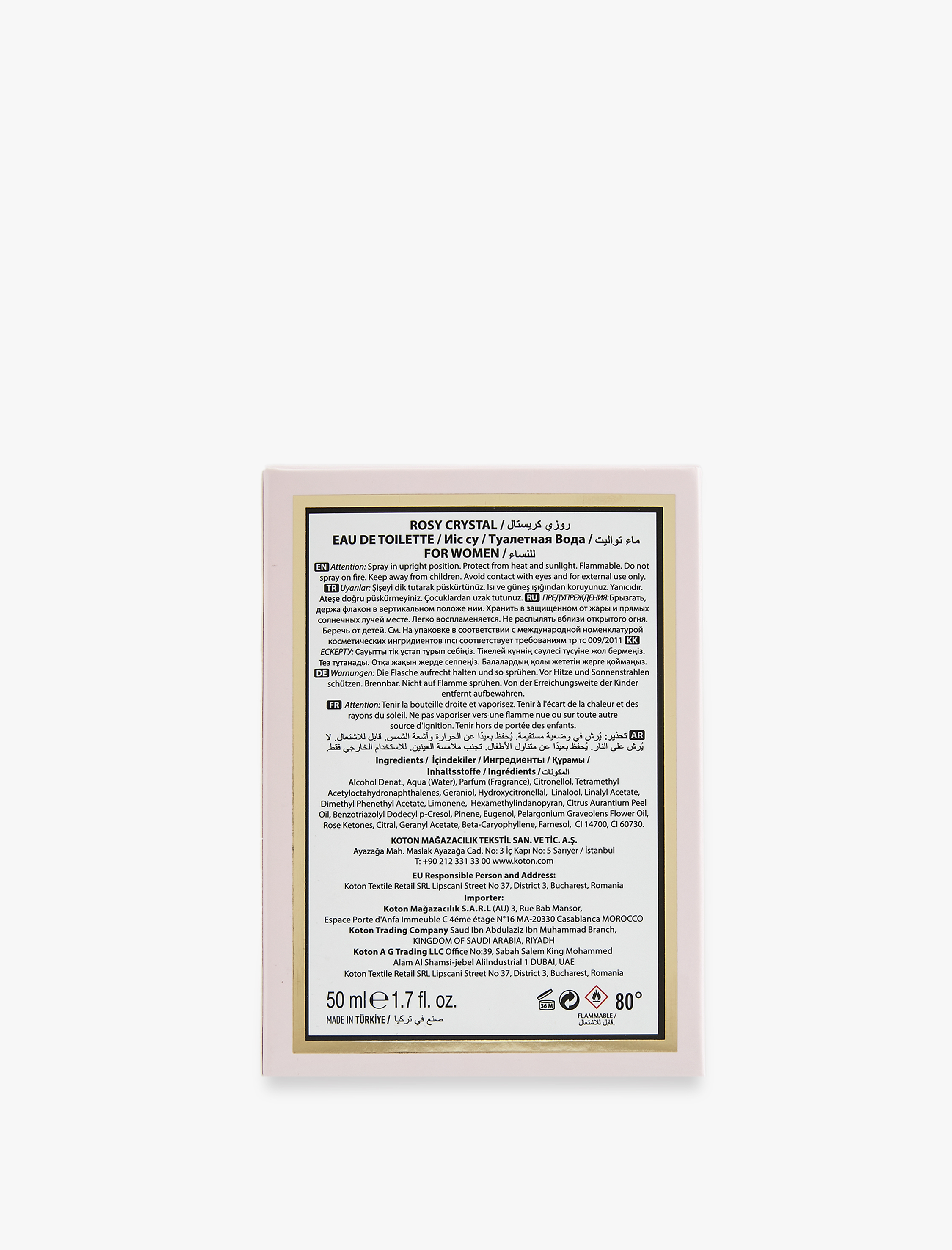  Kadın Parfüm Rosy Crystal 50 ML