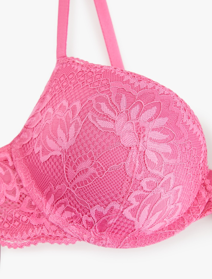  Maximizer Destekli Ekstra Dolgulu Balenli Dantelli Sütyen