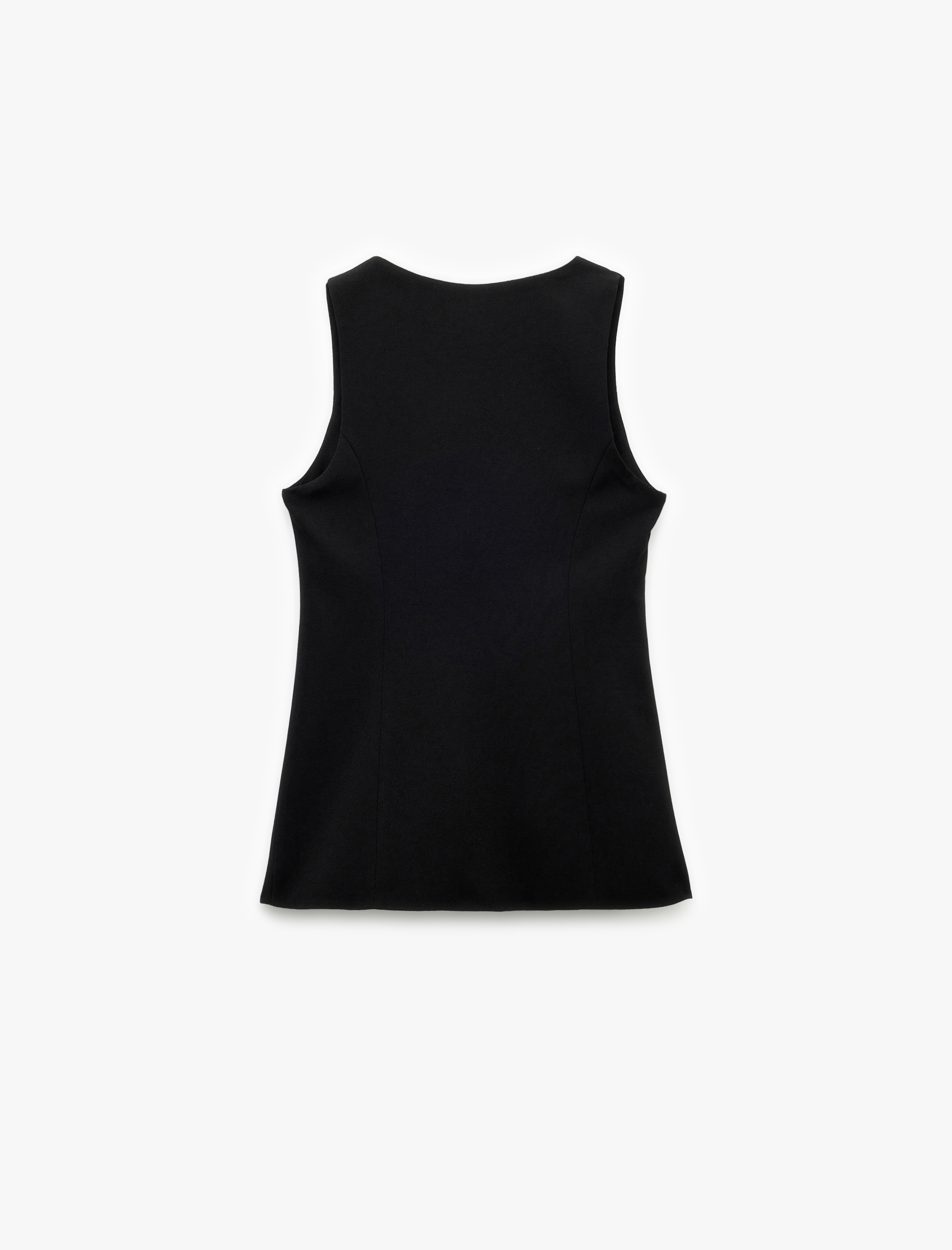   Regular Fit Kolsuz Gold Düğme Detaylı V Yaka Asimetrik Kesim Yelek