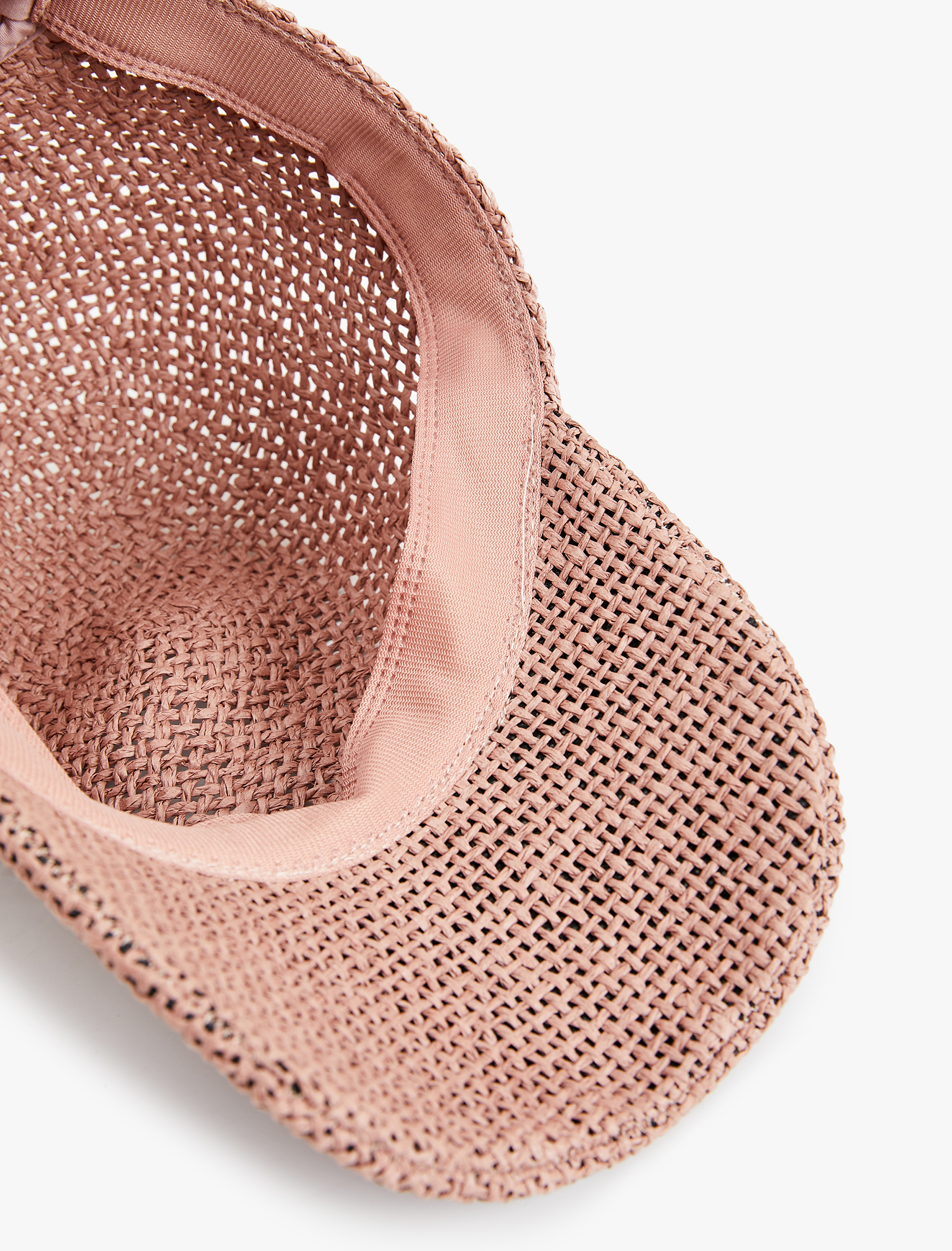  Kadın Kurdele Detaylı Hasır Kep Şapka