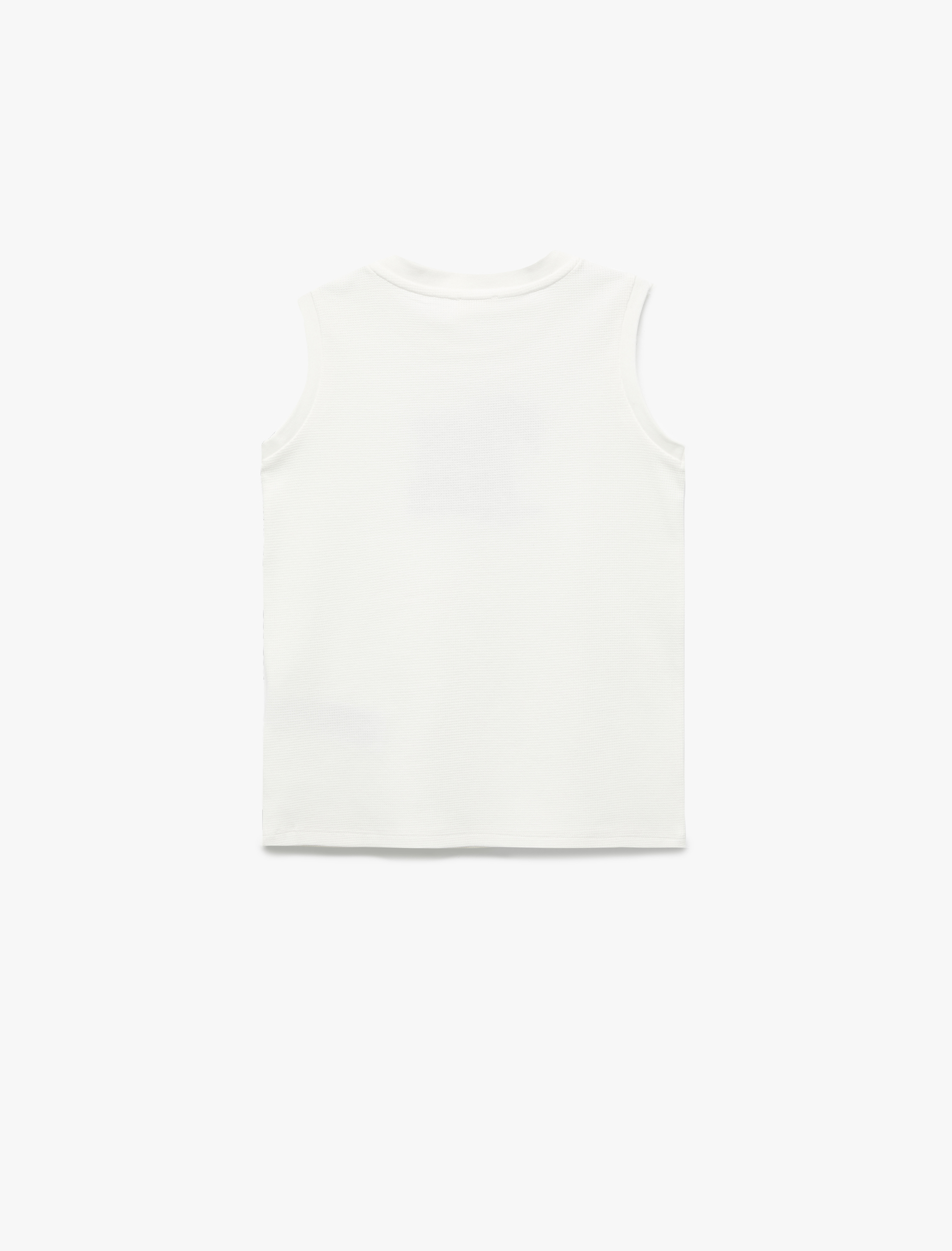  Erkek Çocuk Palmiye Baskılı Kolsuz Bisiklet Yaka Pamuklu Atlet