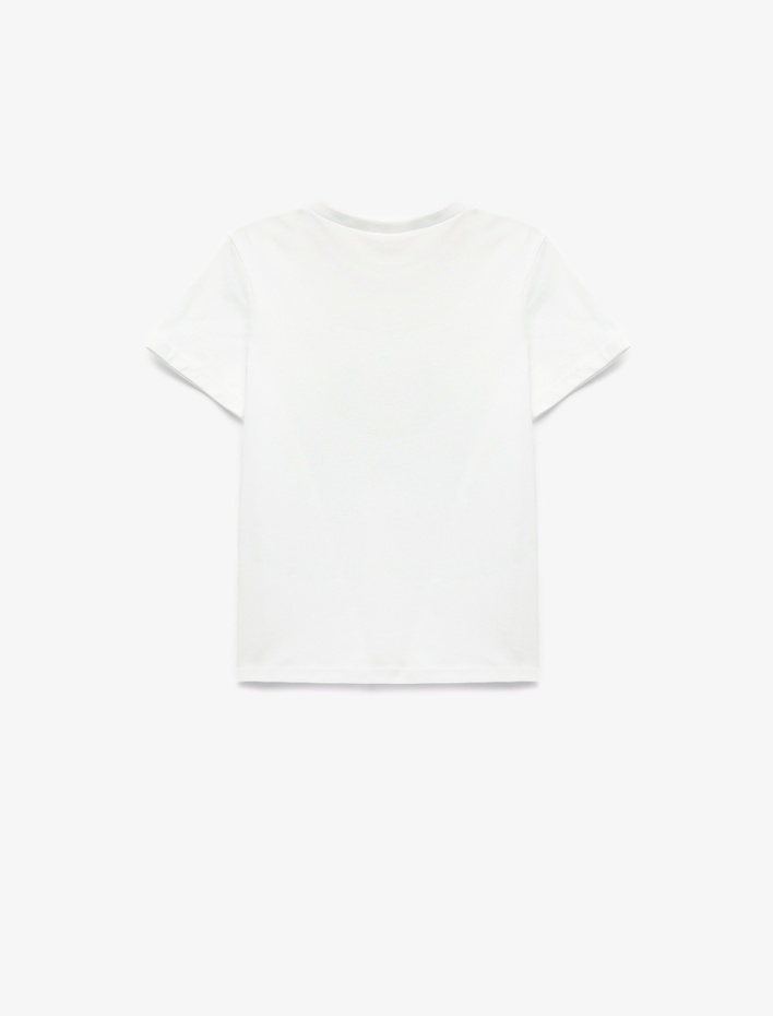 Erkek Çocuk Bisiklet Yaka Kısa Kollu Pamuklu Oyun Baskılı Tişört