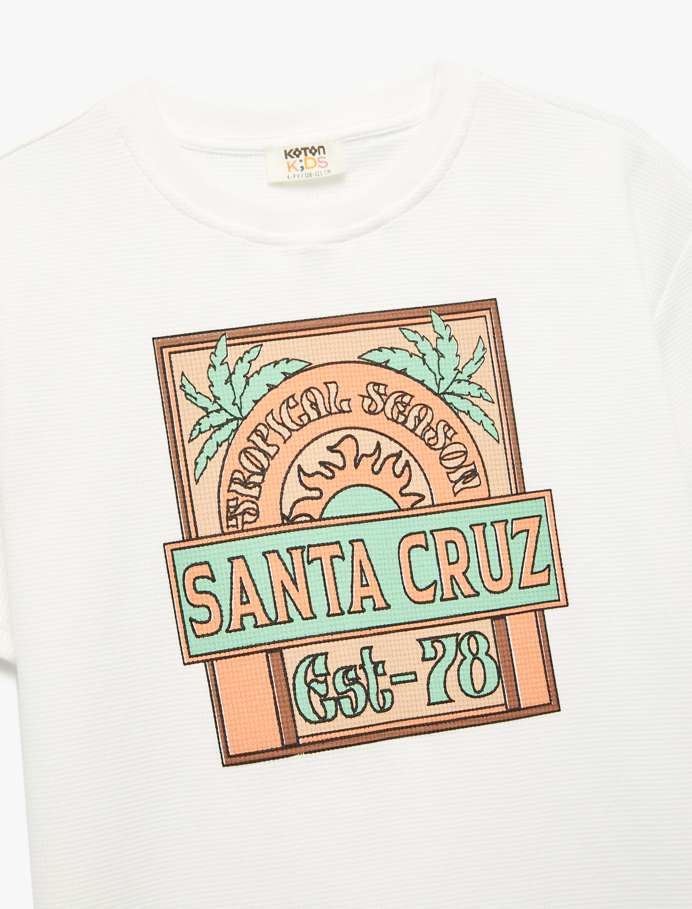  Erkek Çocuk Pamuklu Baskılı Kısa Kollu Bisiklet Yaka Tişört