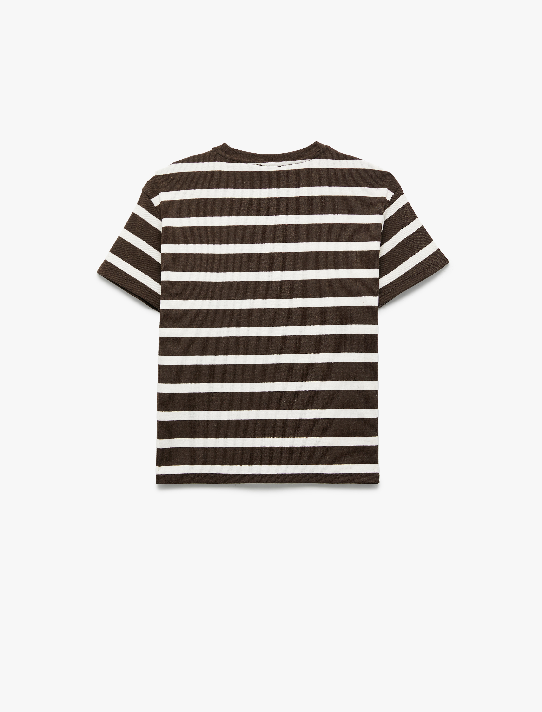  Erkek Çocuk Bisiklet Yaka Kısa Kollu Çizgili Tişört