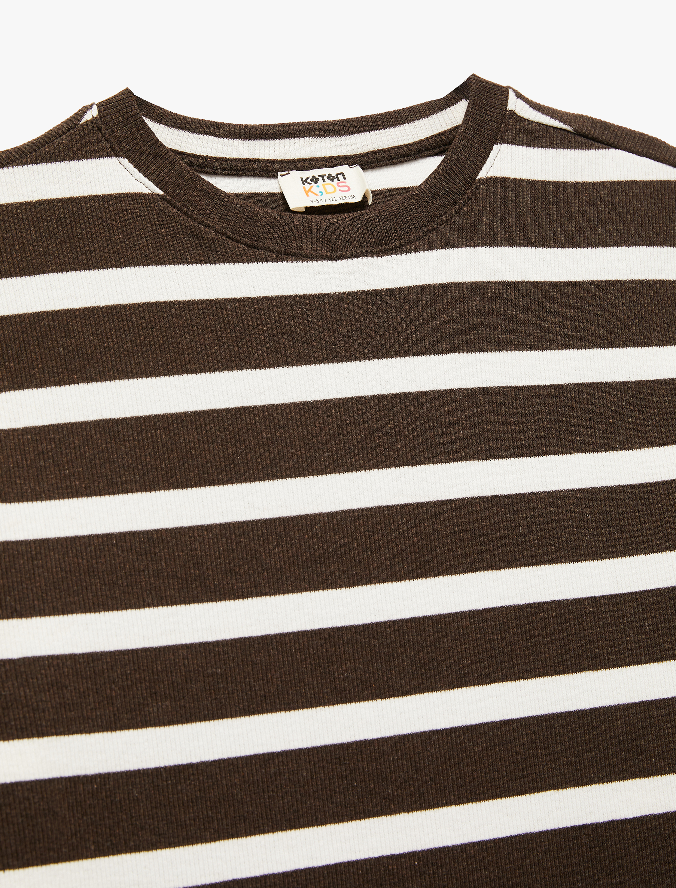  Erkek Çocuk Bisiklet Yaka Kısa Kollu Çizgili Tişört