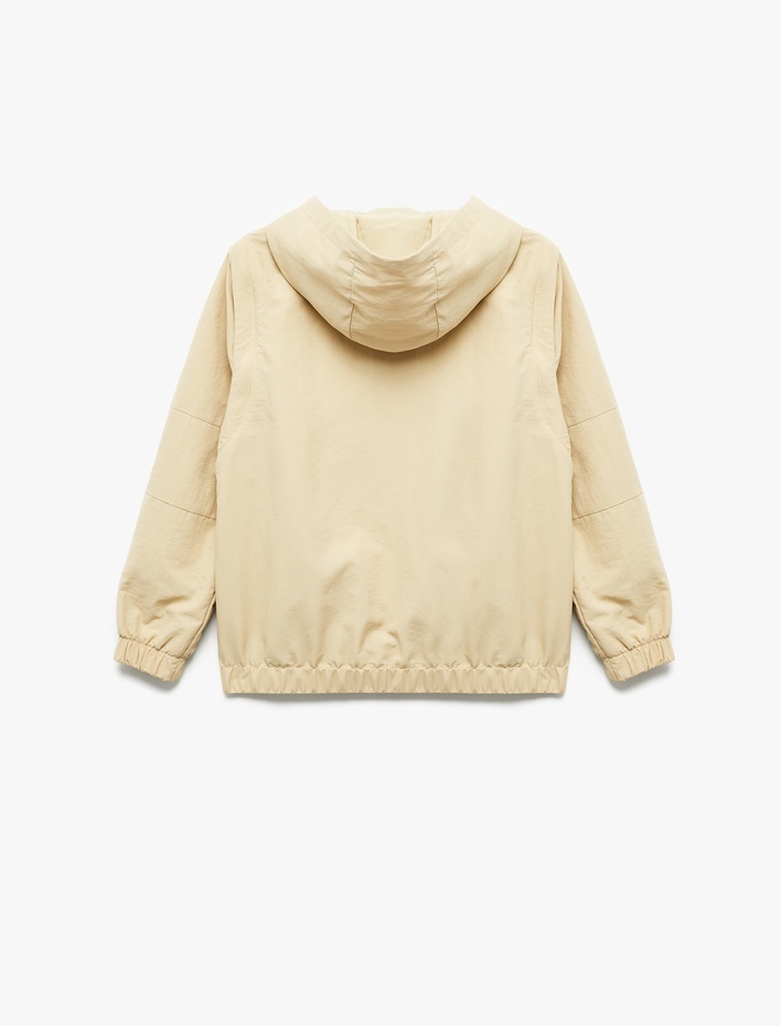 Erkek Çocuk Uzun Kollu Fermuarlı Basic Kapşonlu Ceket