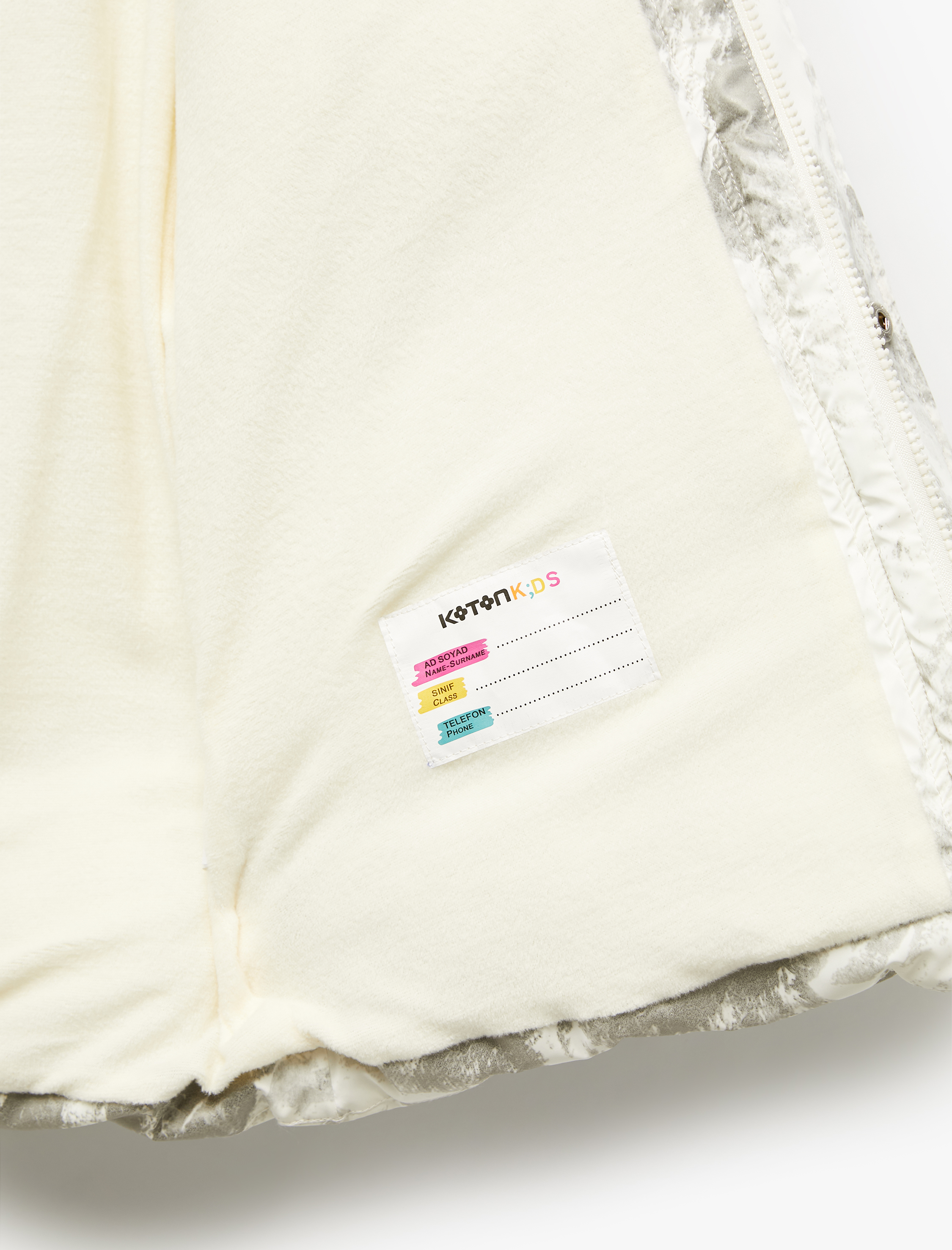  Erkek Çocuk Kapşonlu Uzun Kollu Desenli Cepli Oversize Mont