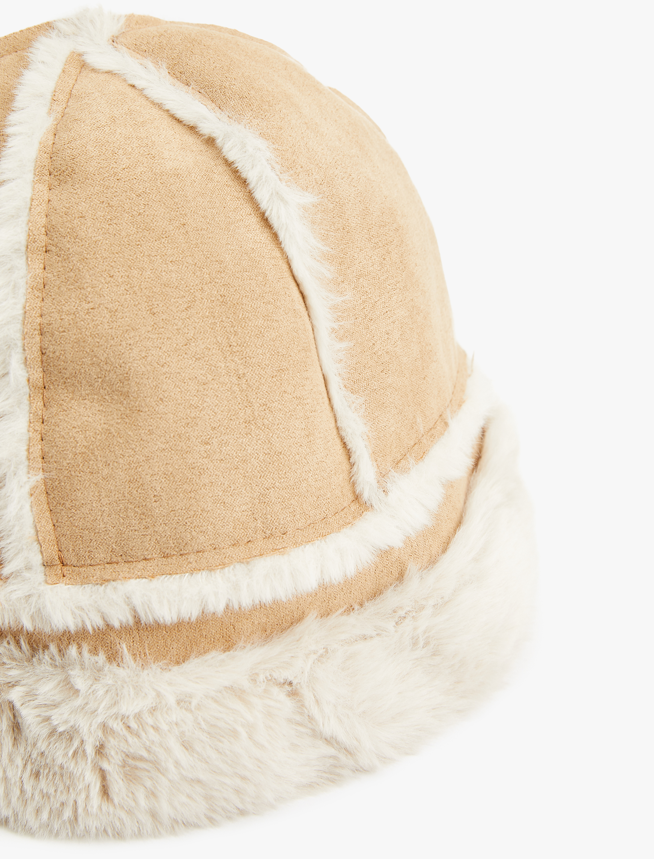  Kadın Peluş Detaylı Bucket Şapka