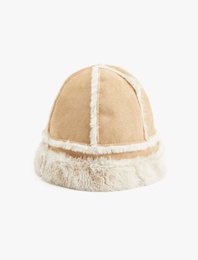 Peluş Detaylı Bucket Şapka