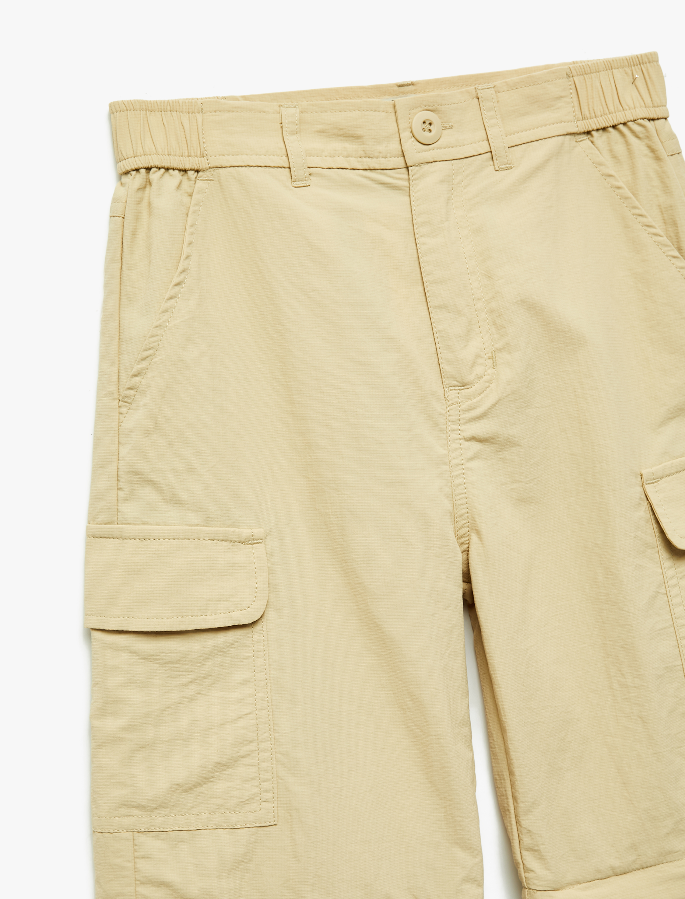  Erkek Çocuk Fermuar Detaylı Rahat Kesim Kargo Pantolon