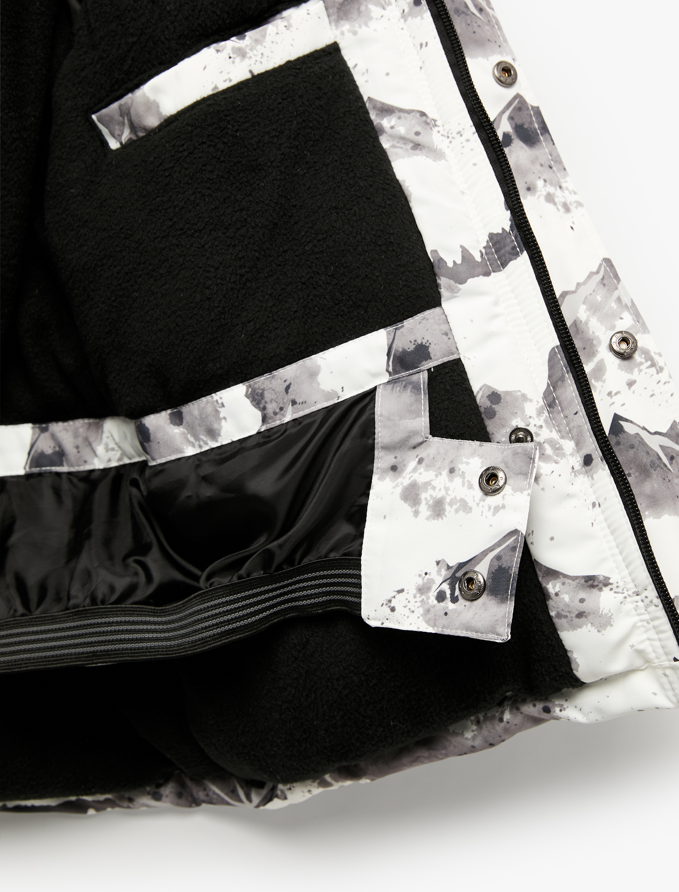  Erkek Çocuk Polar Astarlı Desenli Uzun Kollu Kapşonlu Mont