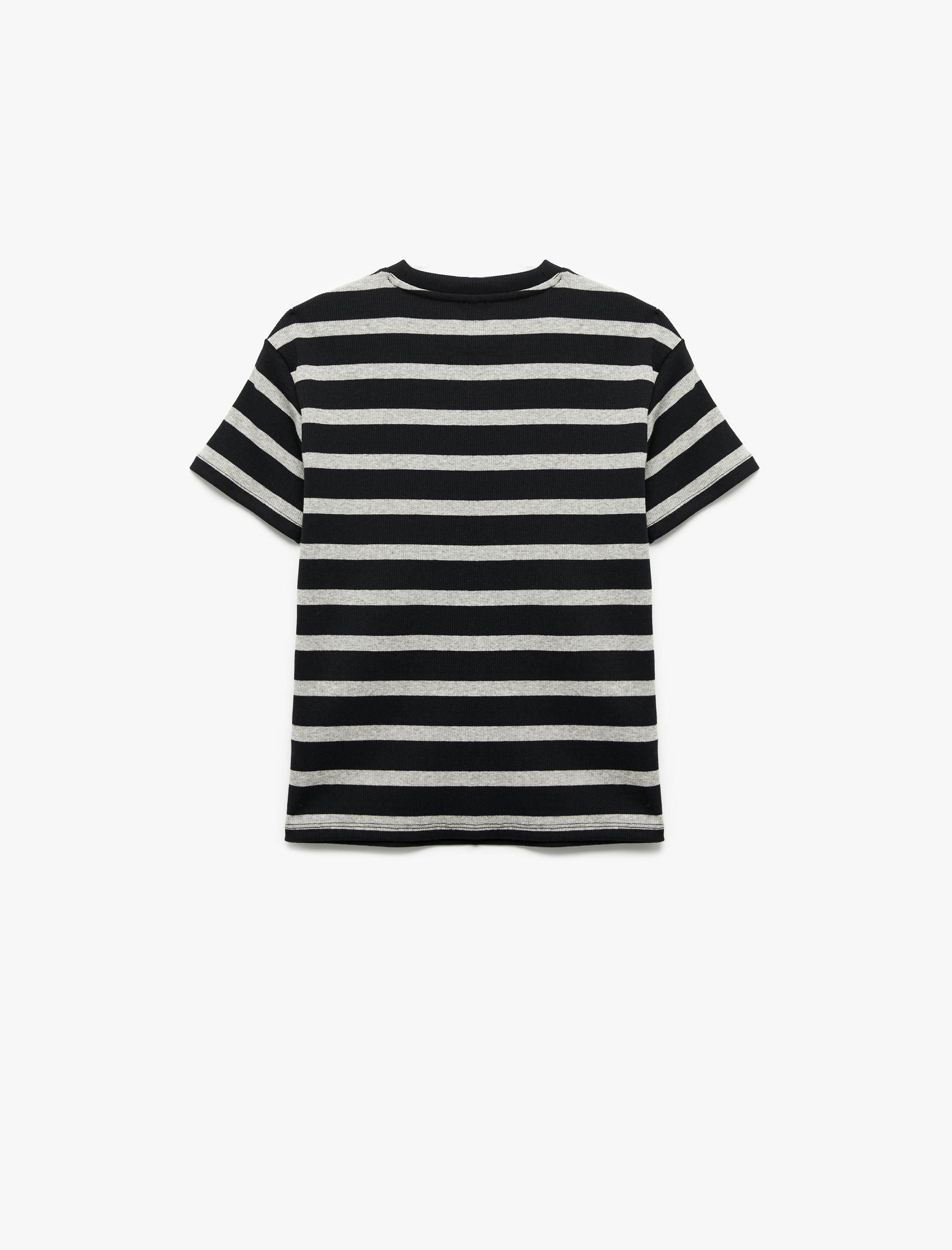  Erkek Çocuk Bisiklet Yaka Kısa Kollu Kaşkorse Çizgili Tişört