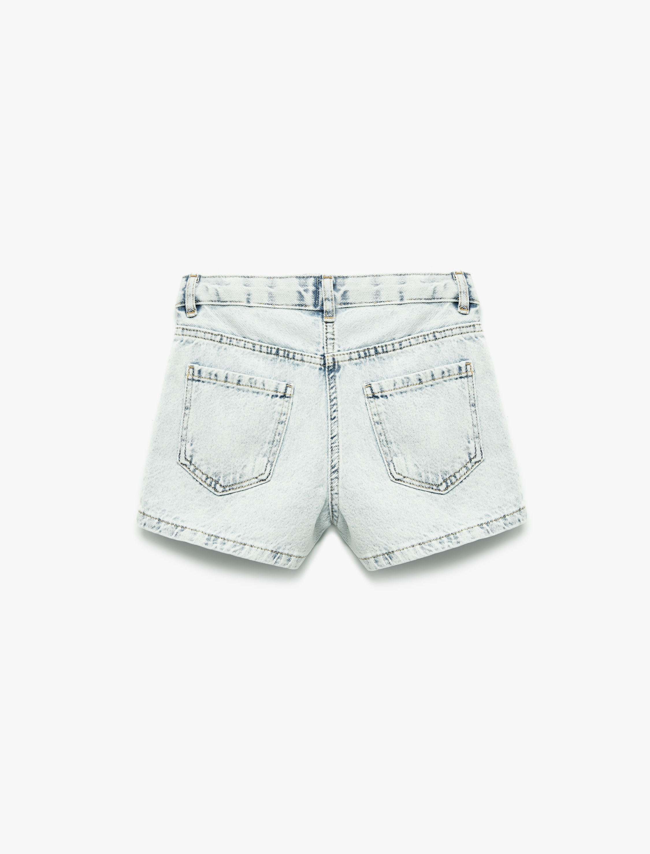 Kız Çocuk Pamuklu Düğmeli Cepli Denim Şort Etek