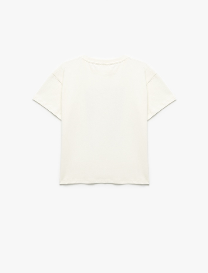 Erkek Çocuk Baskılı Bisiklet Yaka Kısa Kollu Pamuklu Oversize Tişört