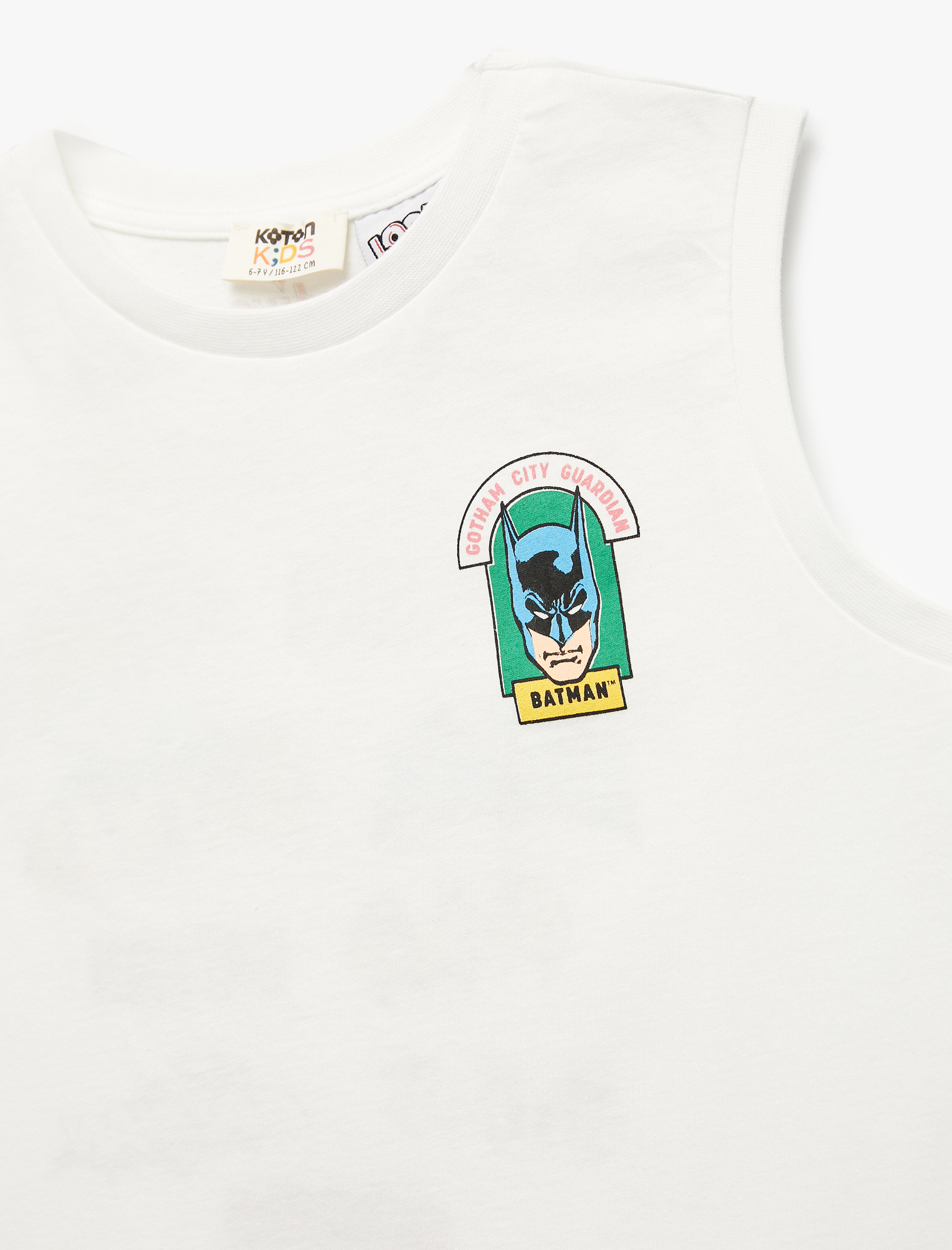  Erkek Çocuk Lisanslı Batman Baskılı Pamuklu Bisiklet Yaka Atlet