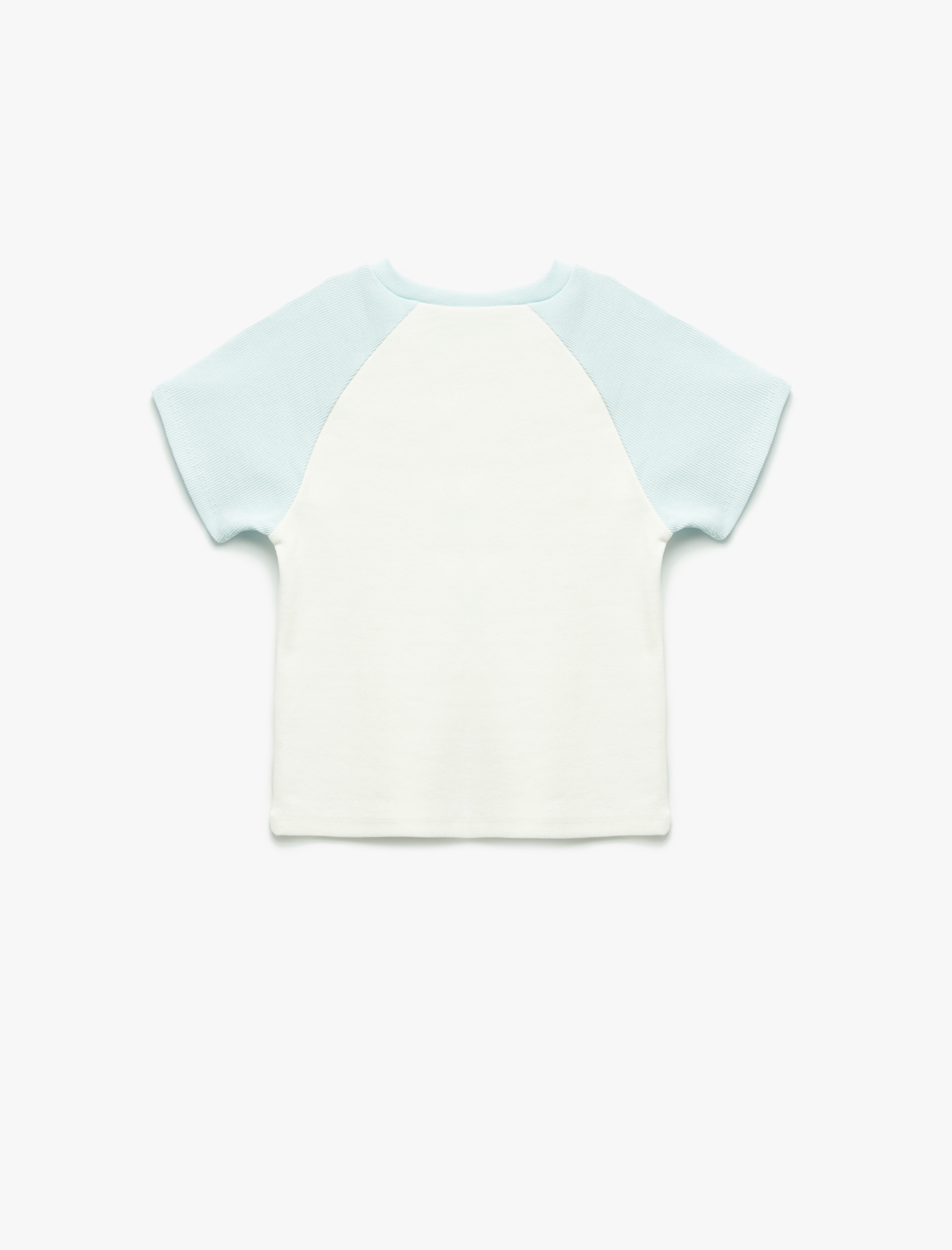  Kız Çocuk Kiraz Baskılı Kısa Kollu Bisiklet Yaka Pamuklu Crop Tişört