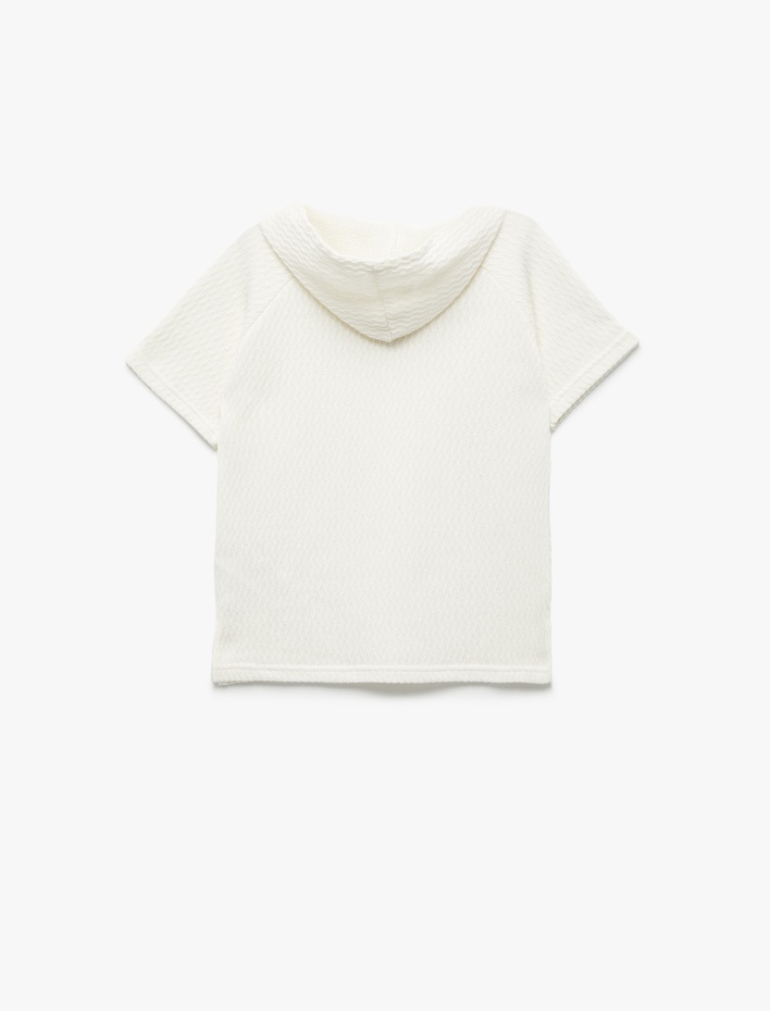 Erkek Çocuk Kısa Kollu Basic Kapşonlu Tişört