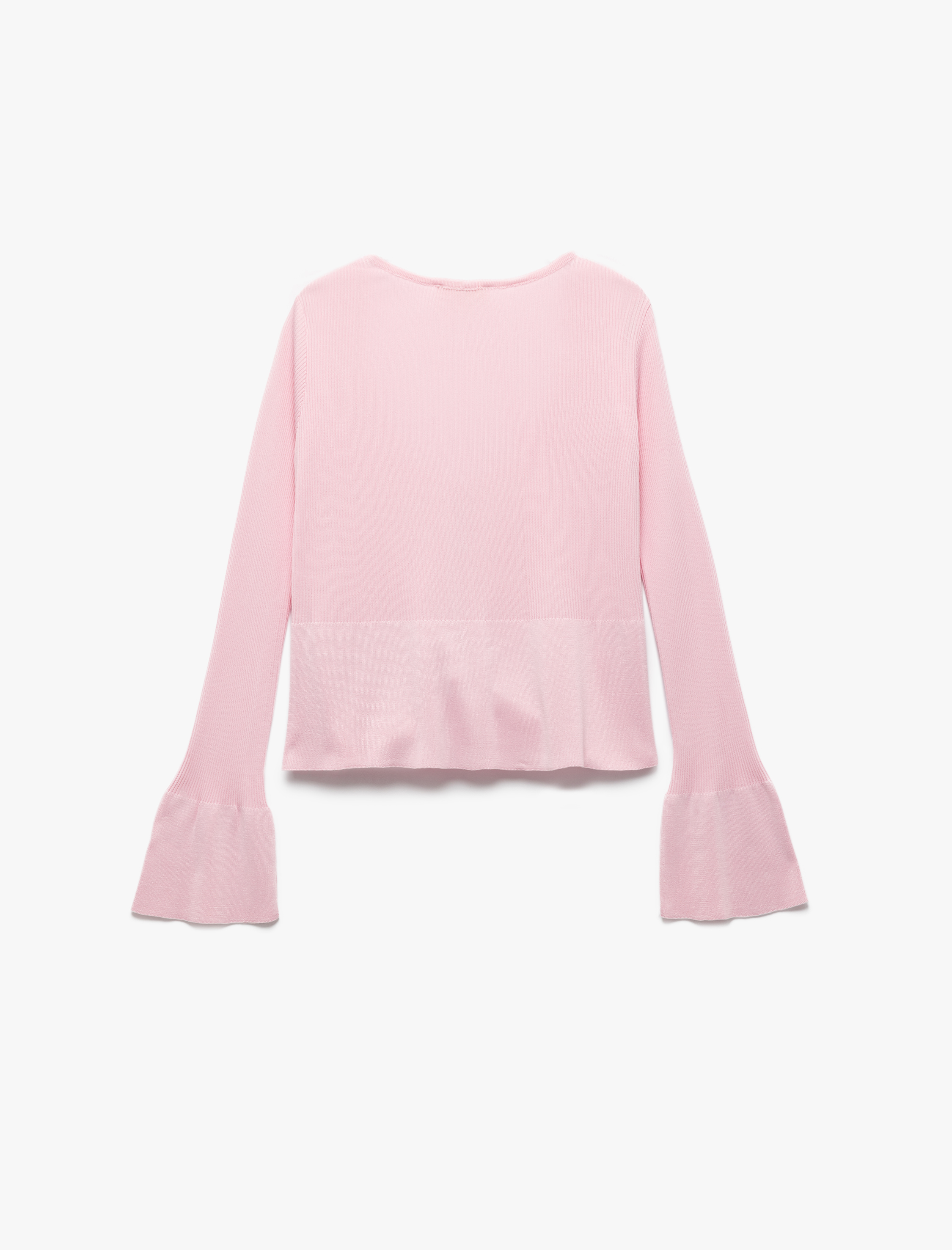 Koton X Sibil Çetinkaya - Uzun Kollu U Yaka Fiyonk Detaylı Önden Bağlamalı Triko Hırka