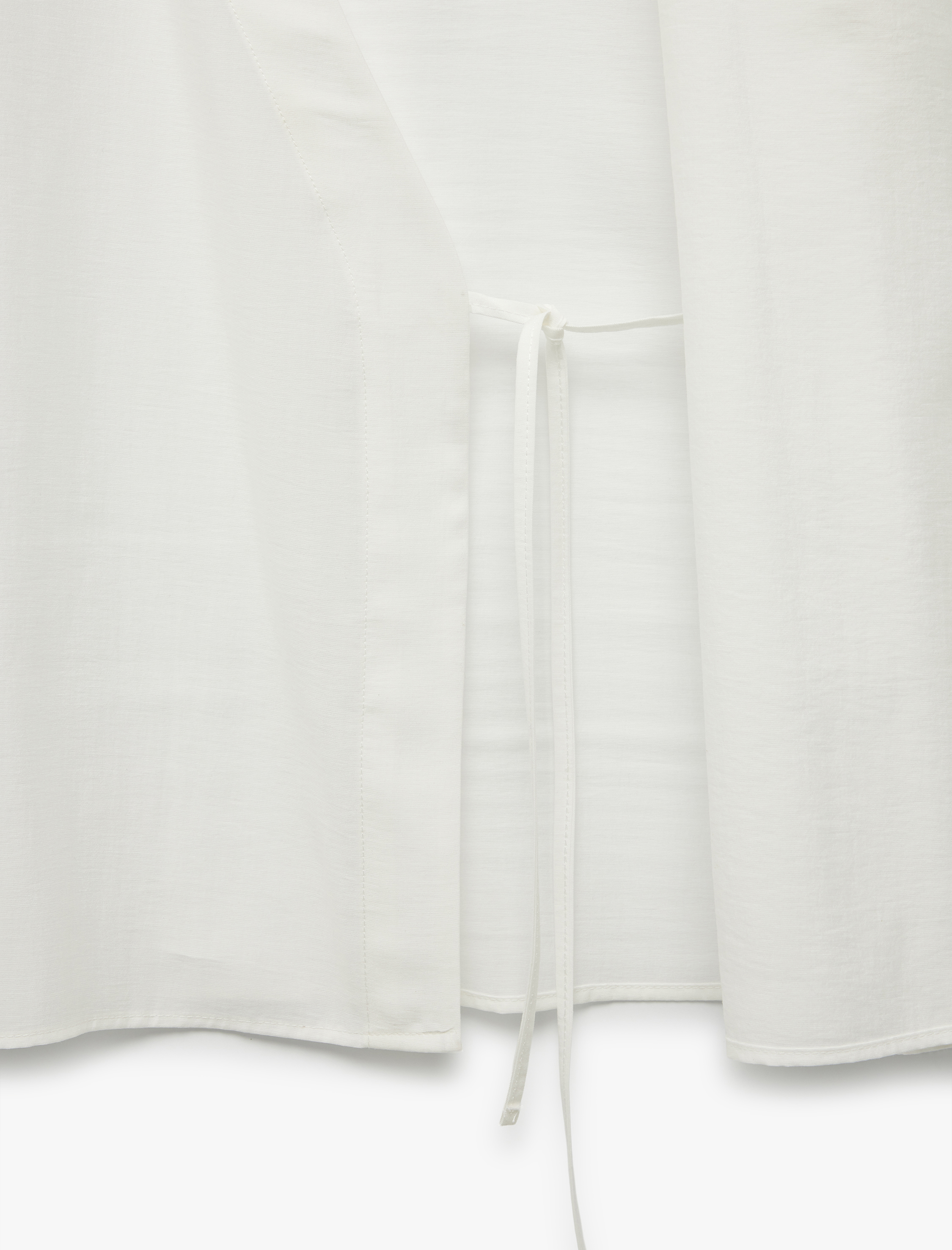   V Yaka 3/4 Geniş Kol Yandan Bağlama Detaylı Kimono