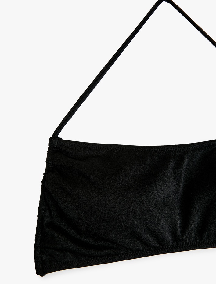  İp Askılı Büzgü Detaylı Bikini Üstü