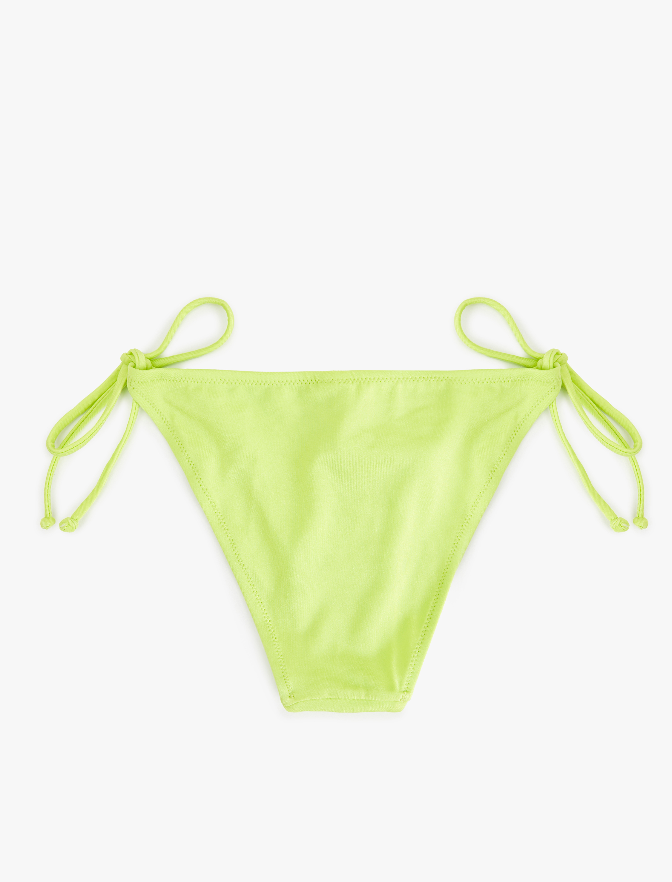   Yanları İpli Parlak Bikini Altı