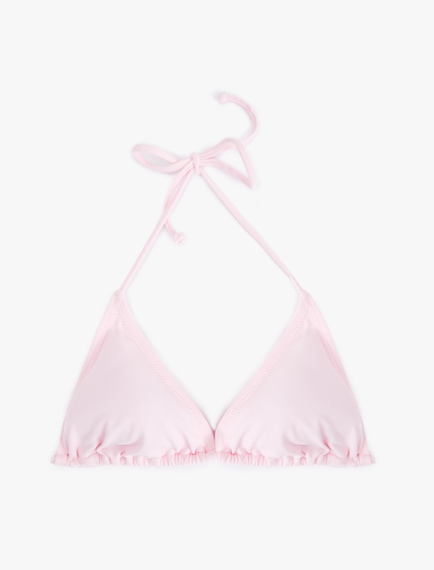 Boyundan Bağlamalı Üçgen Bikini Üstü_0